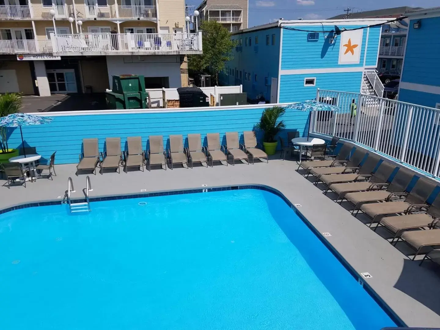 Pool View in Madison Beach Motel