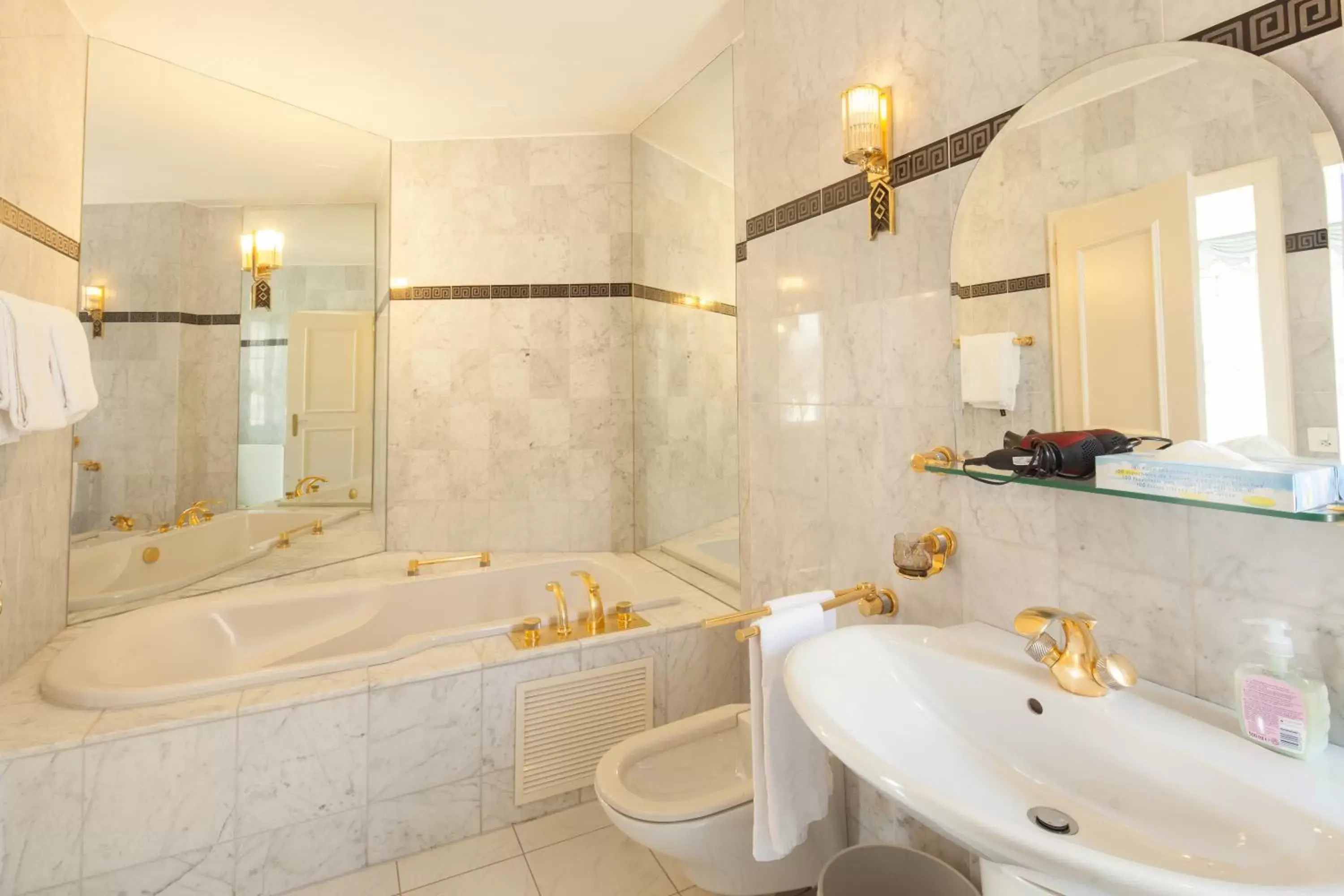 Decorative detail, Bathroom in Hotel Central Continental