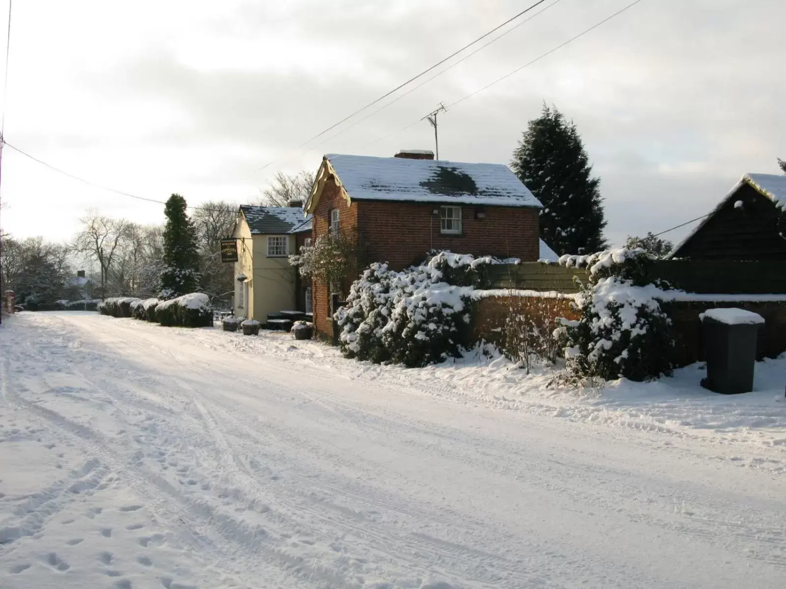 Property building, Winter in The Compasses