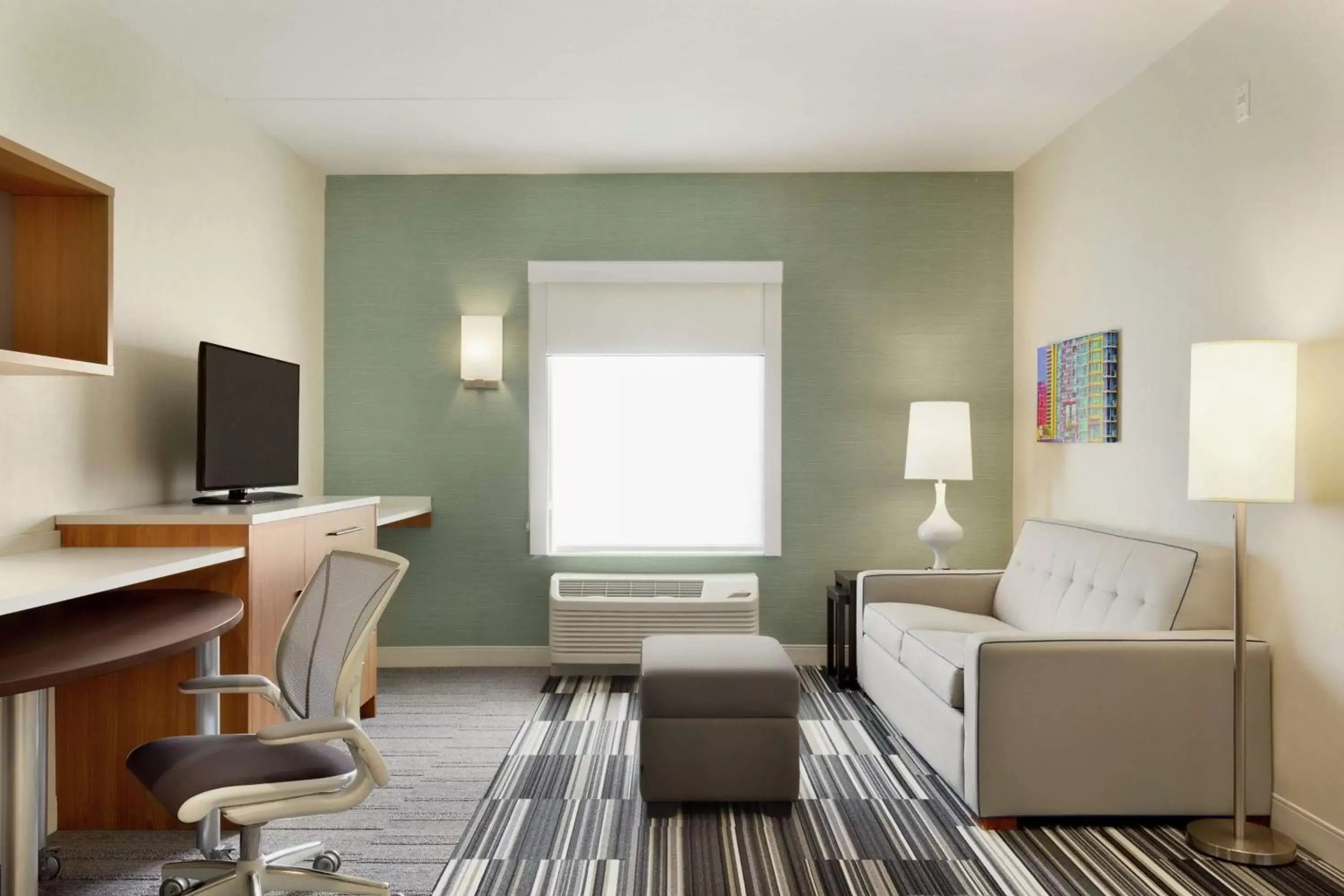 Bedroom, Seating Area in Home2 Suites by Hilton Milton Ontario