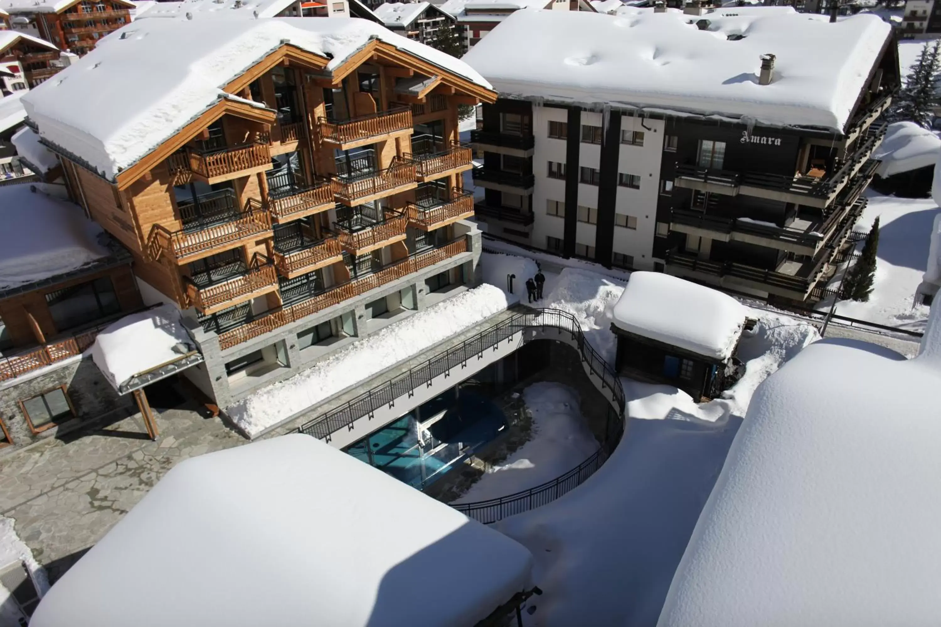 Property building, Bird's-eye View in Alpenhotel Fleurs de Zermatt