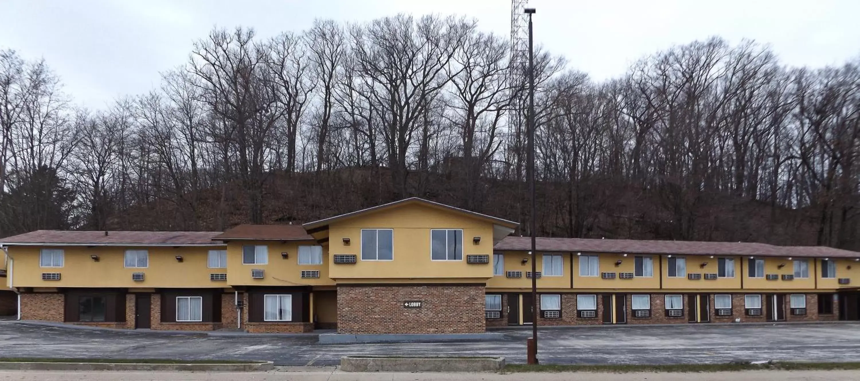 Property building, Winter in Manistee Hotel