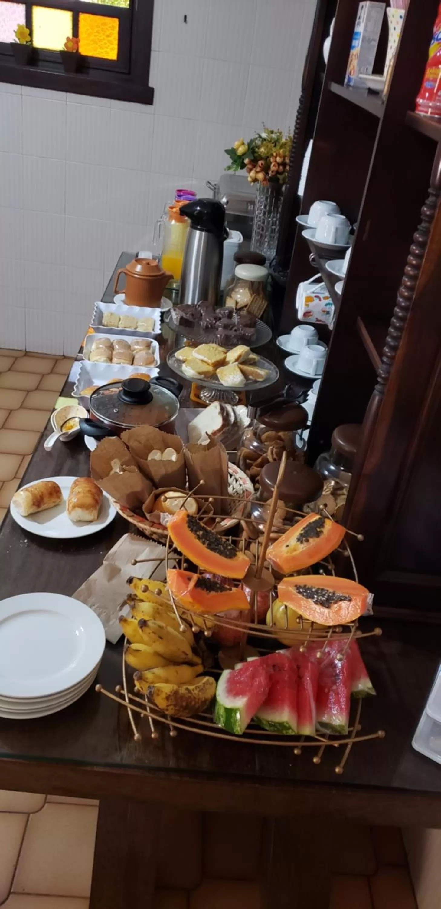 Continental breakfast in Pousada Dunas Braga