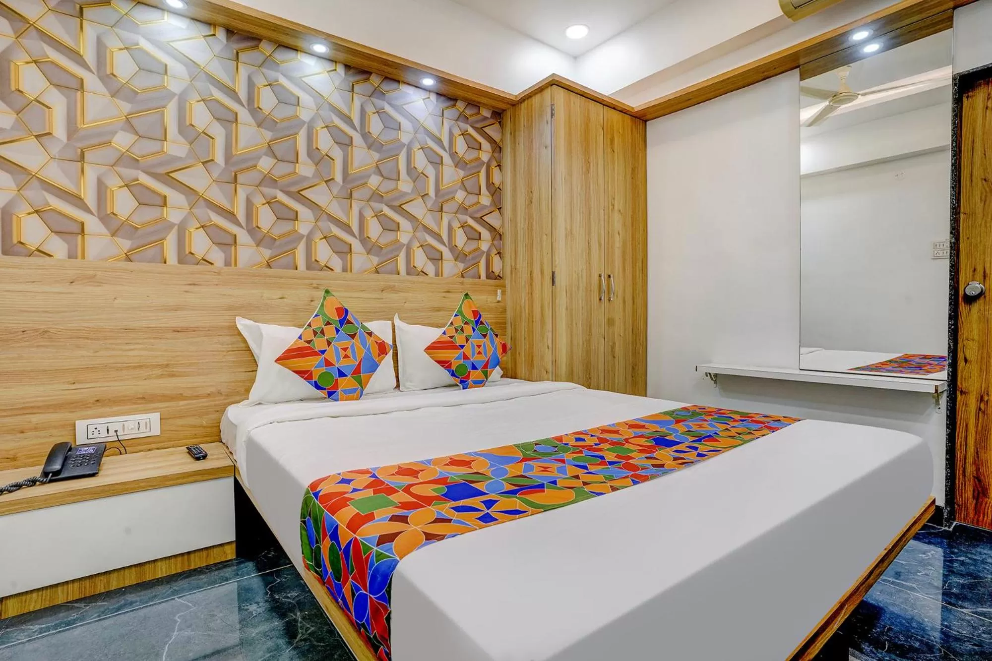Bed in FabHotel Galaxy Stay - Nr Morya Hospital