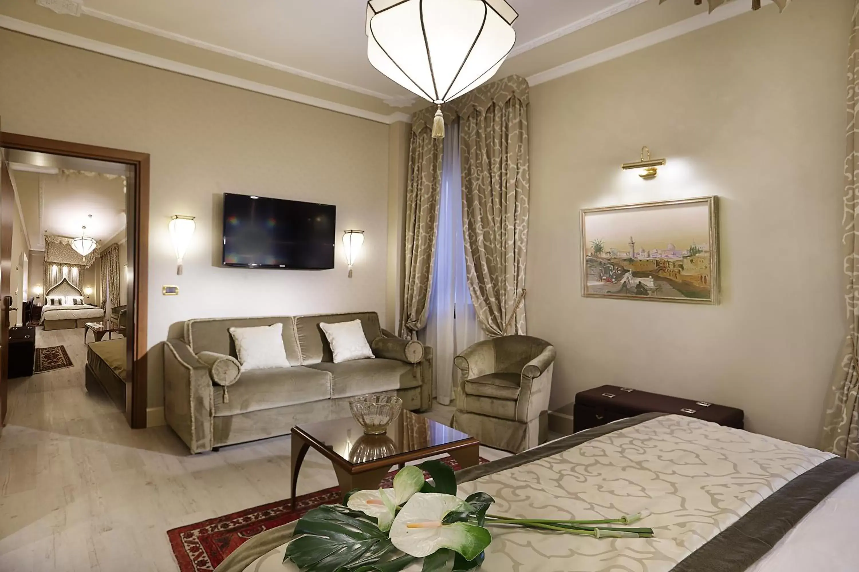 Living room, Bed in Ai Mori d'Oriente Living room, Bed in Ai Mori d'Oriente