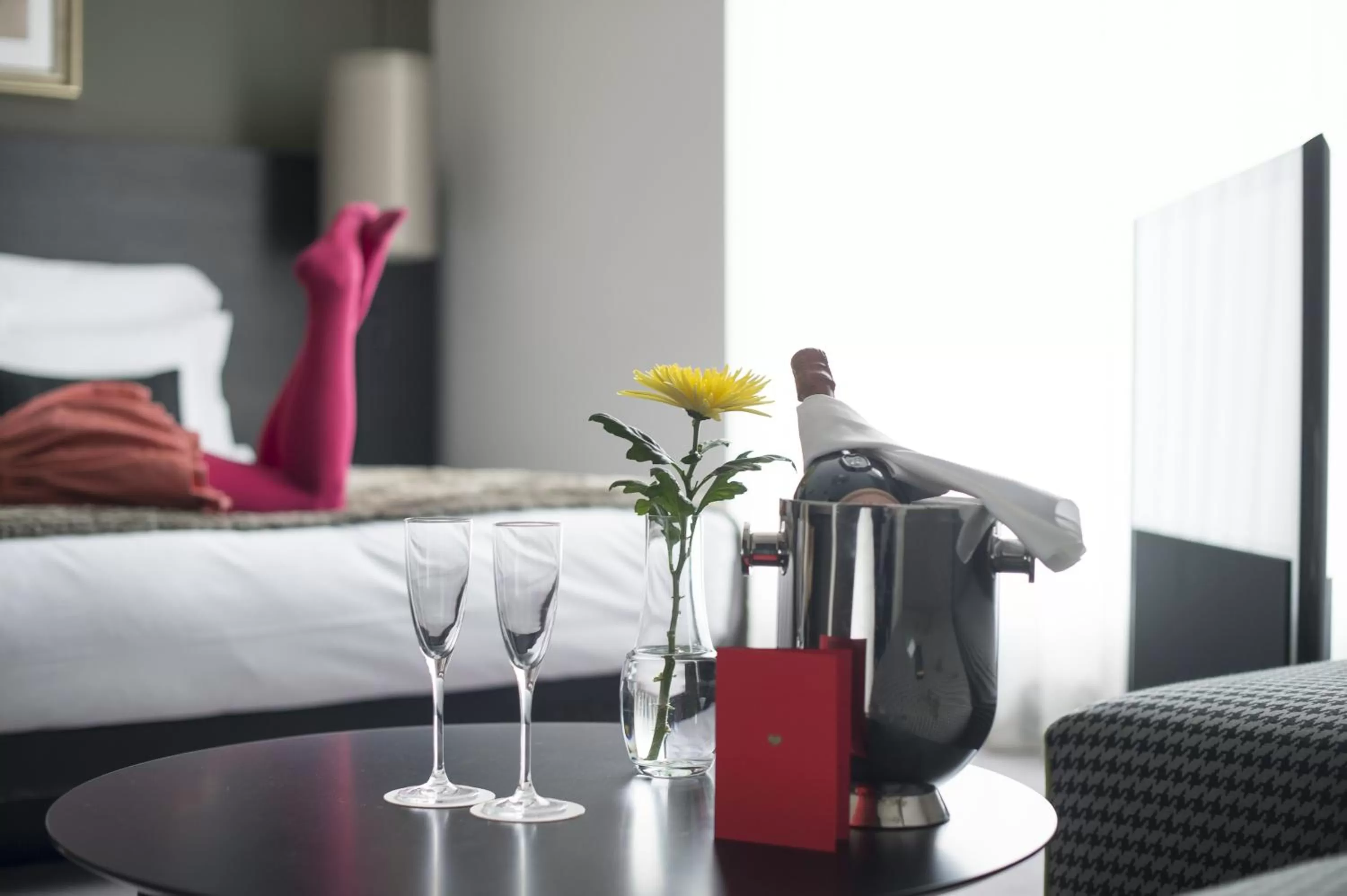 Decorative detail, Bed in South Place Hotel