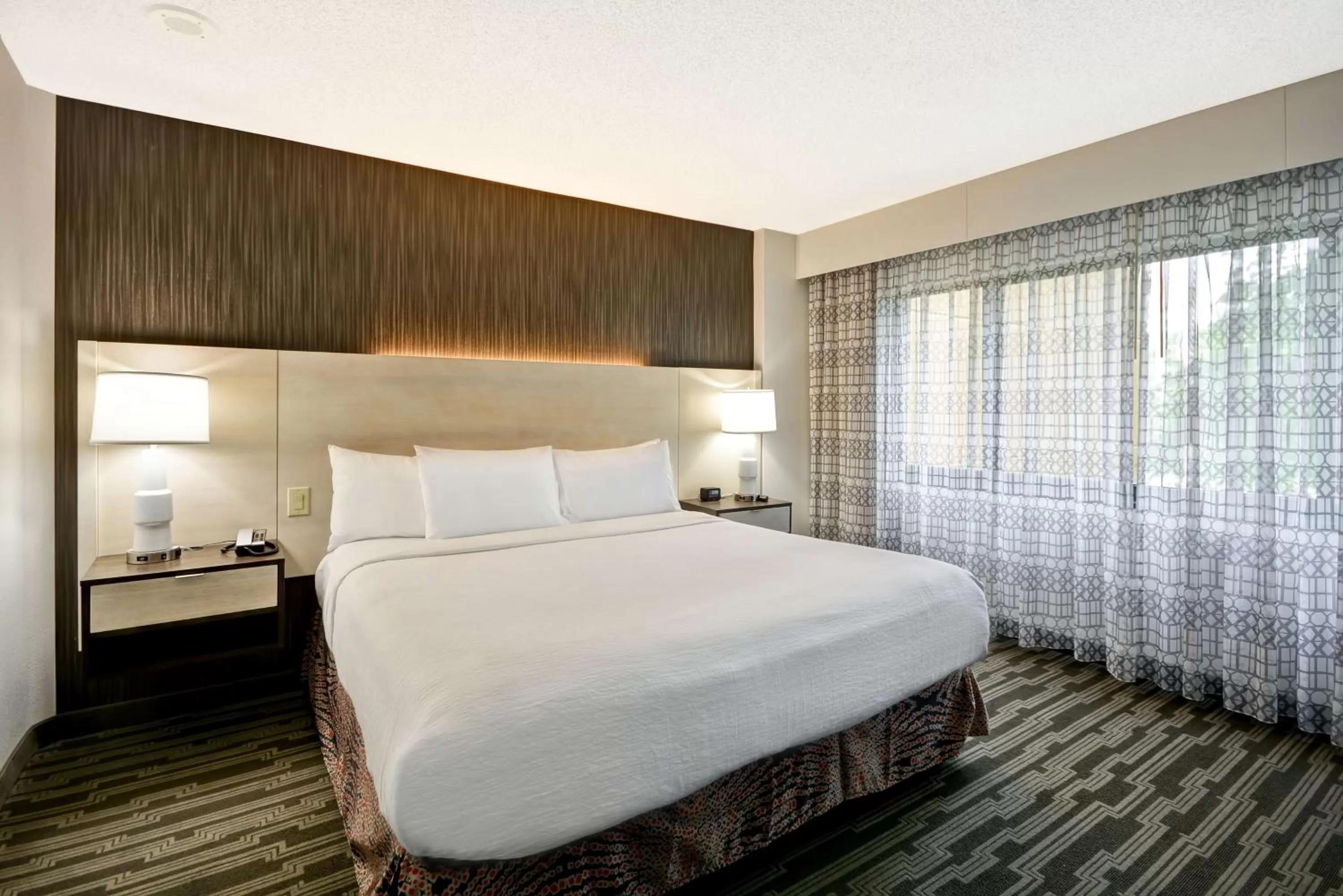 Bed in Embassy Suites Charlotte