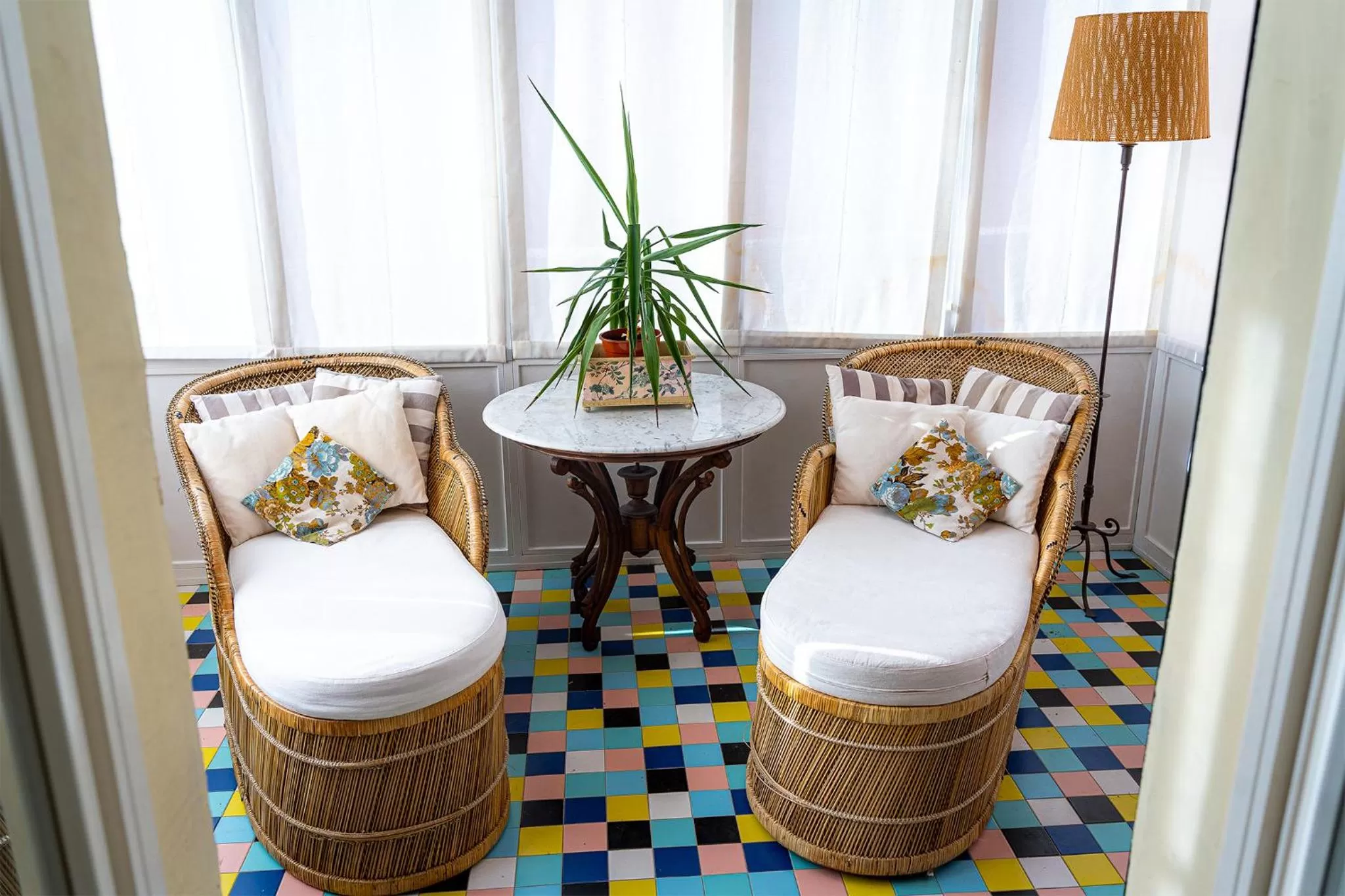 Balcony/Terrace, Seating Area in Dimora Villa Ricci - Only Bed