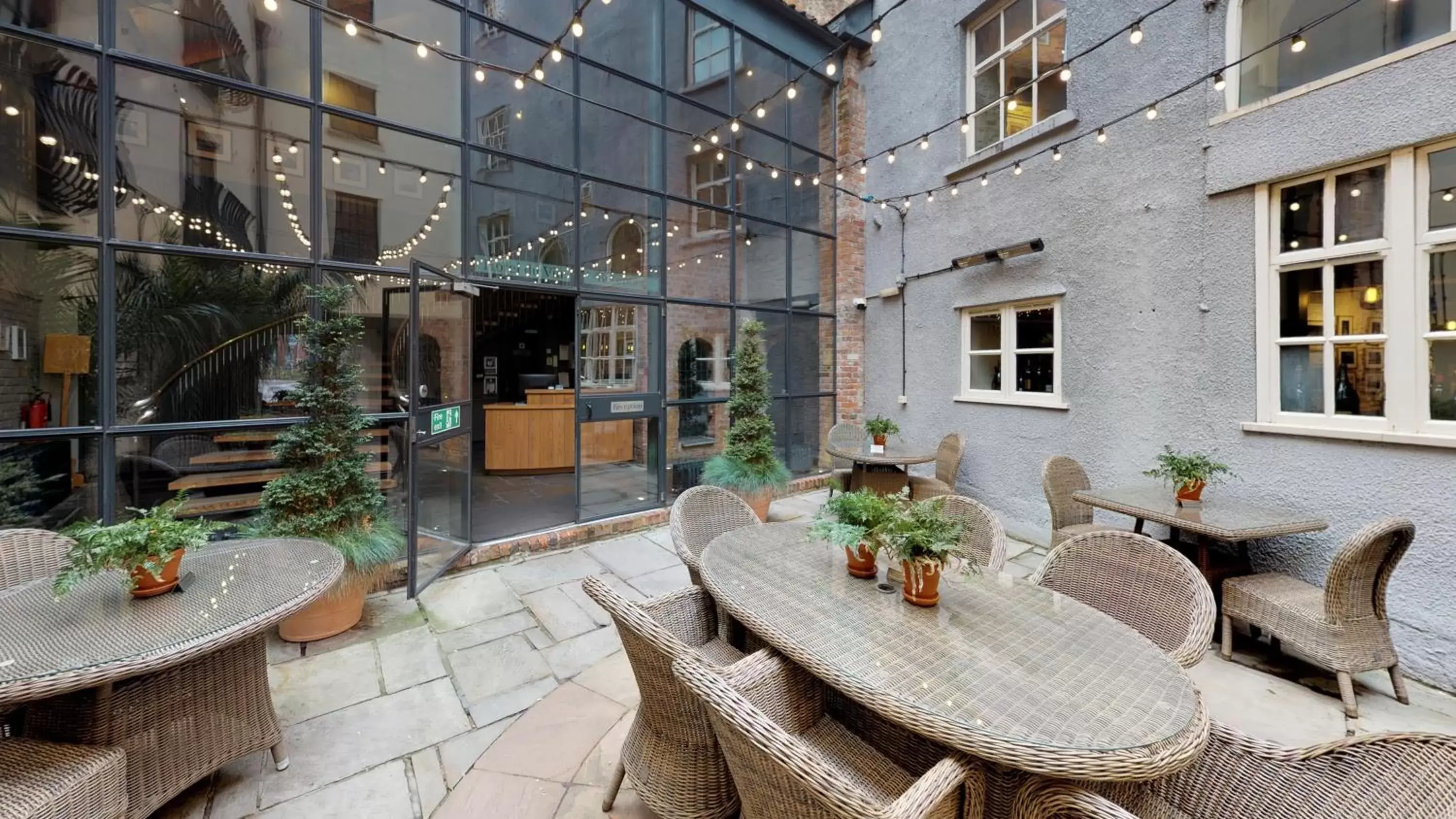 Inner courtyard view in Hotel du Vin Bristol