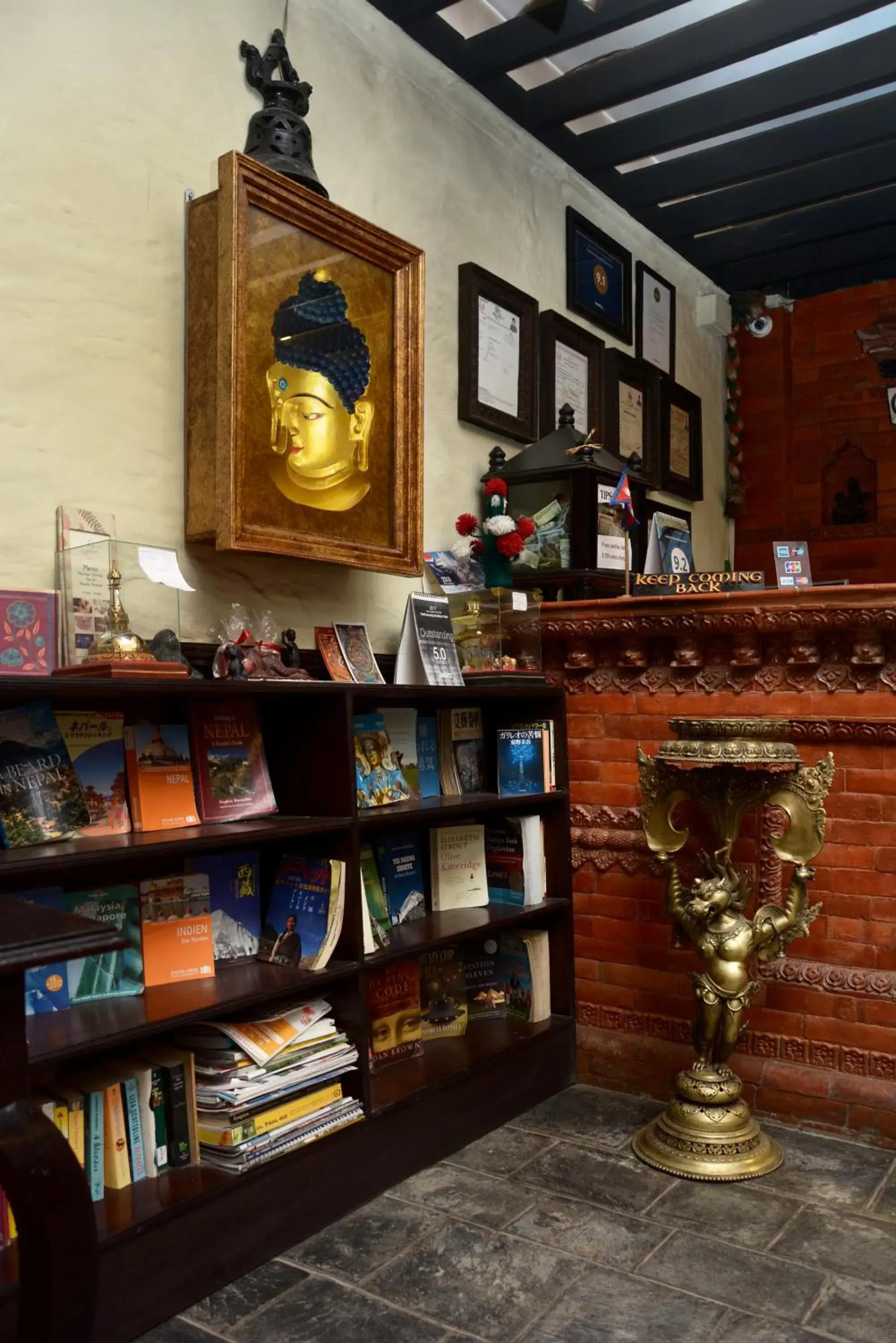 Library in Kasthamandap Boutique Hotel