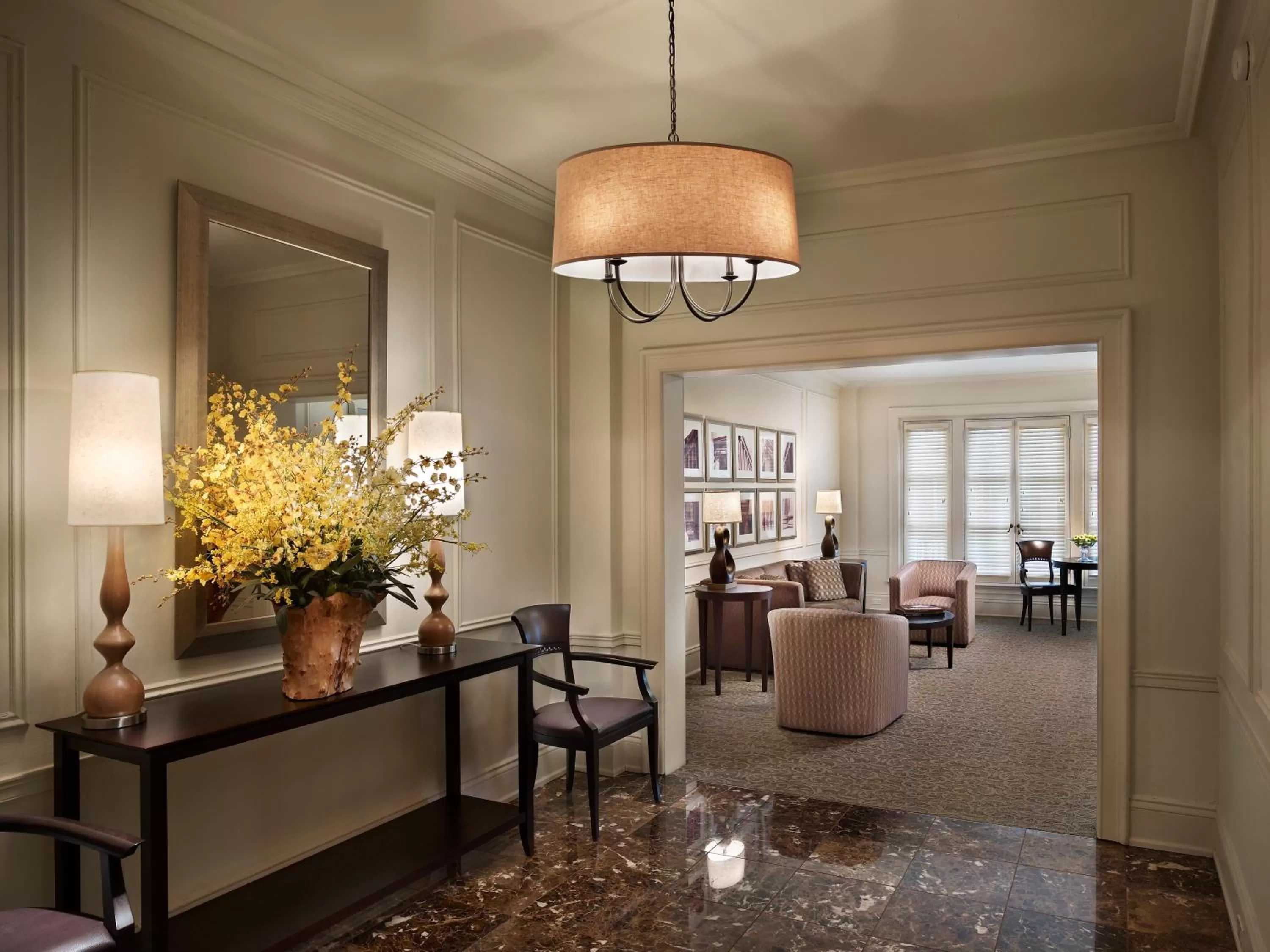 Living room in AKA Rittenhouse Square