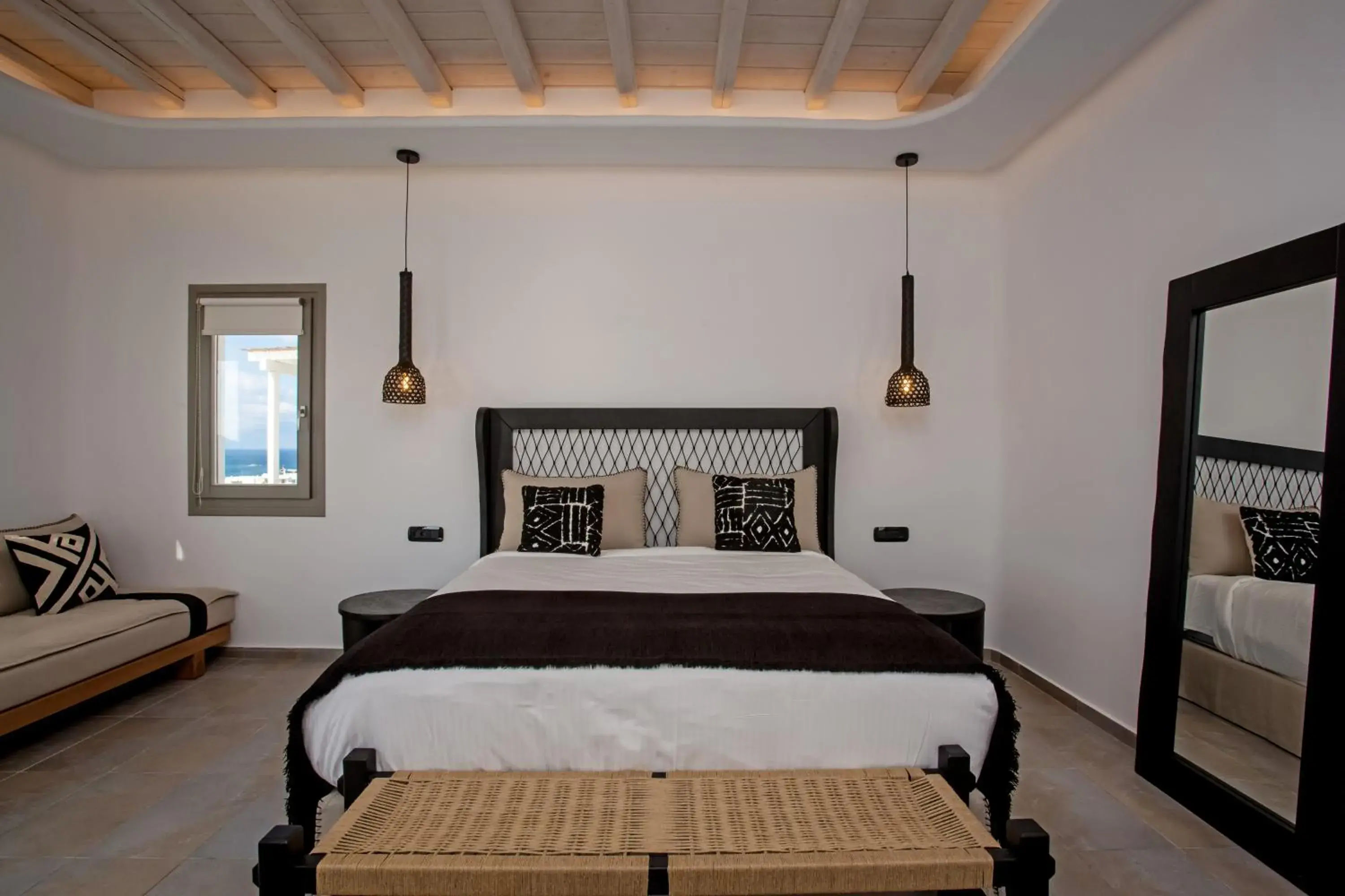 Bed in Deliades Mykonos