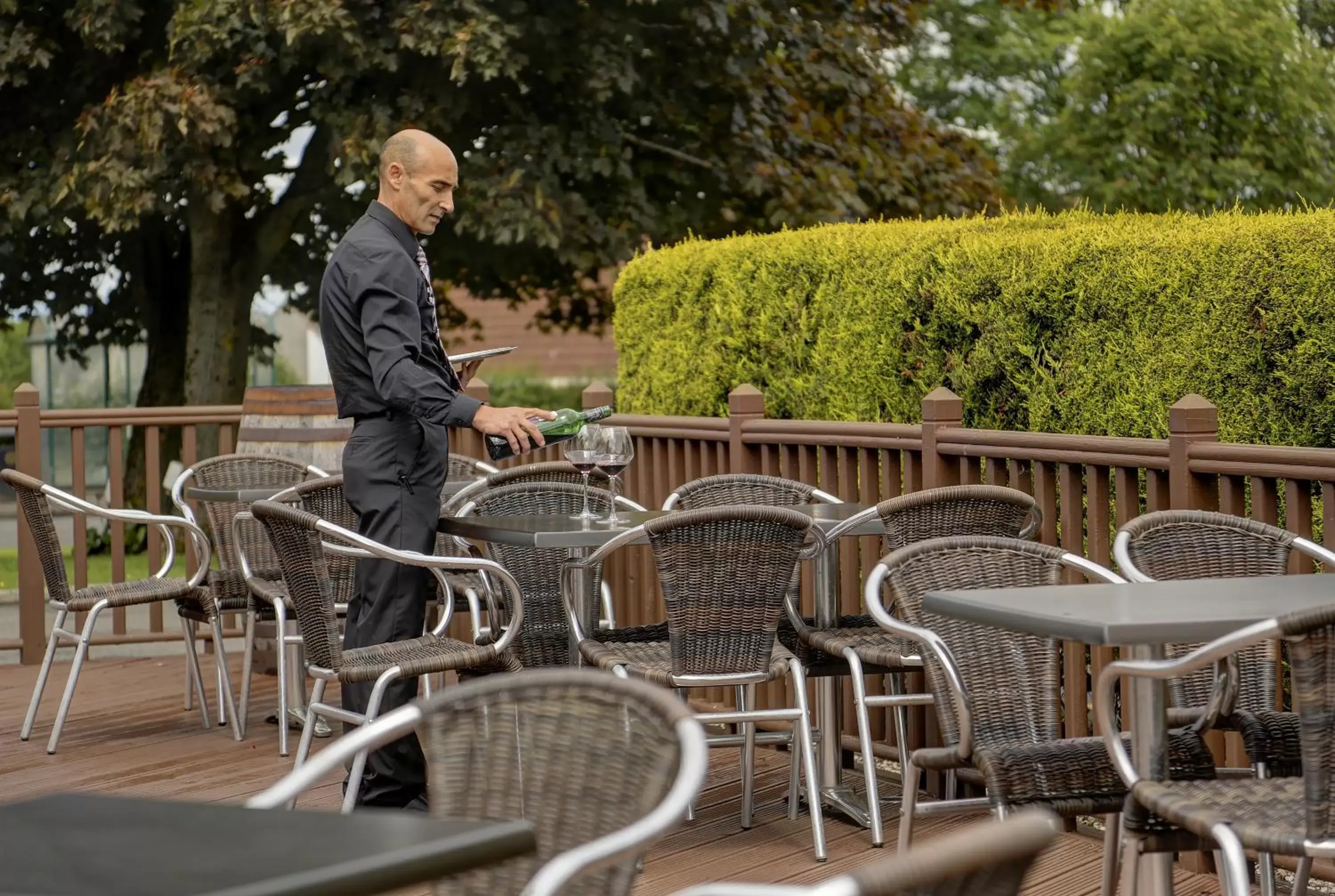 Patio, Restaurant/Places to Eat in Best Western The Hilcroft Hotel West Lothian