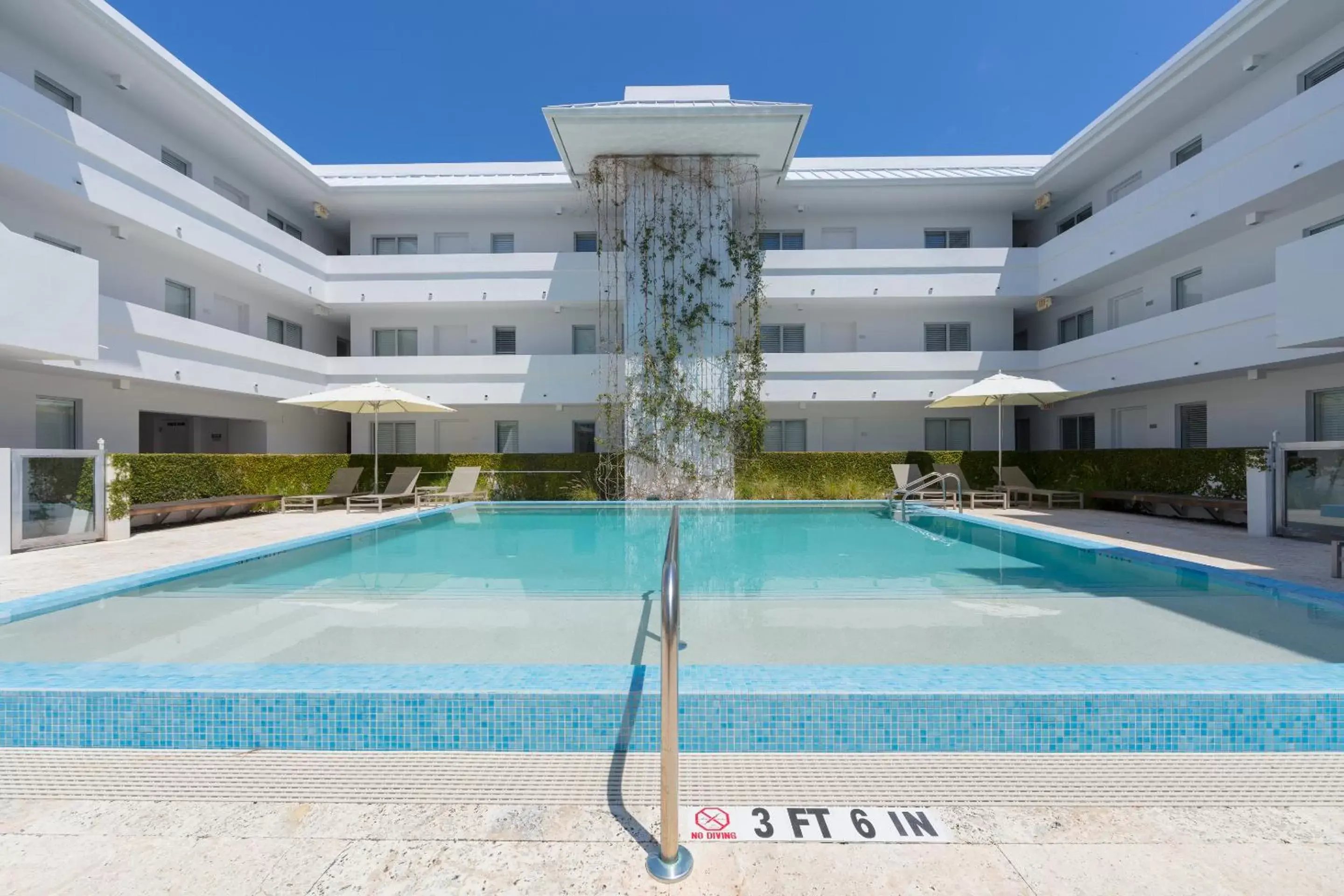 Swimming Pool in Beach Haus Key Biscayne Contemporary Apartments