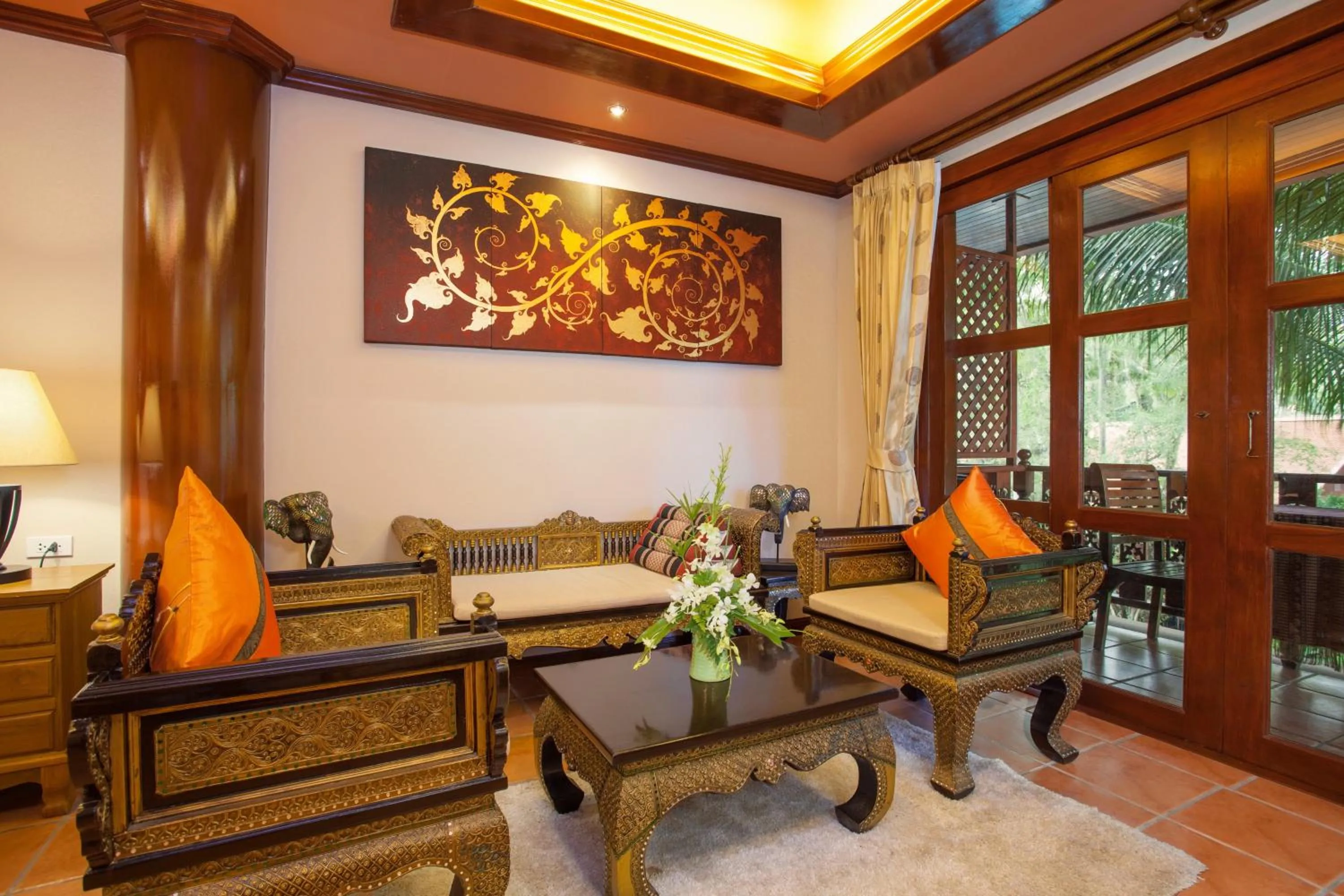 Living room in Royal Phawadee Village Patong - 2 Minutes walk to the beach
