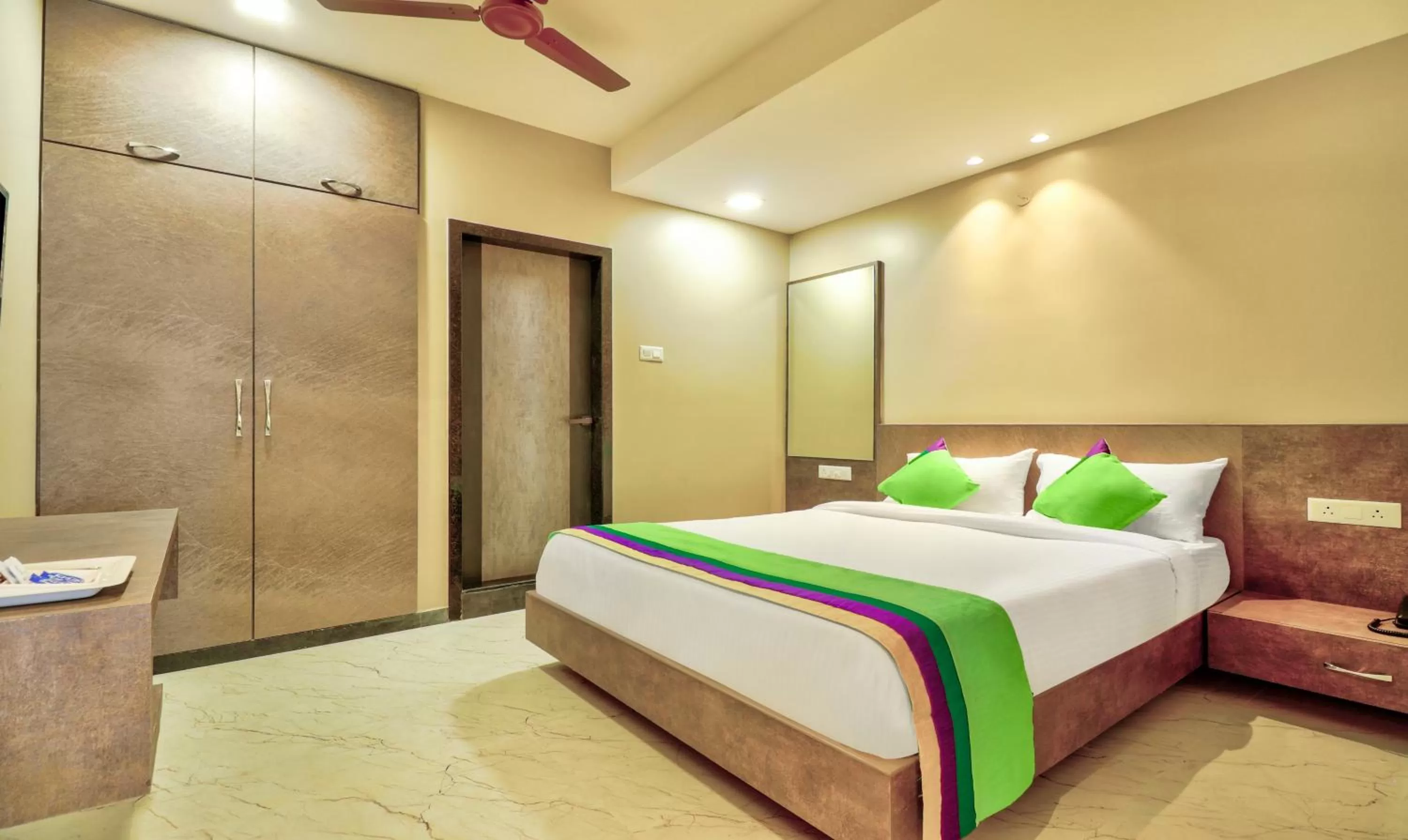 Bedroom, Bed in Treebo Sriz Cozy Seethamadhara