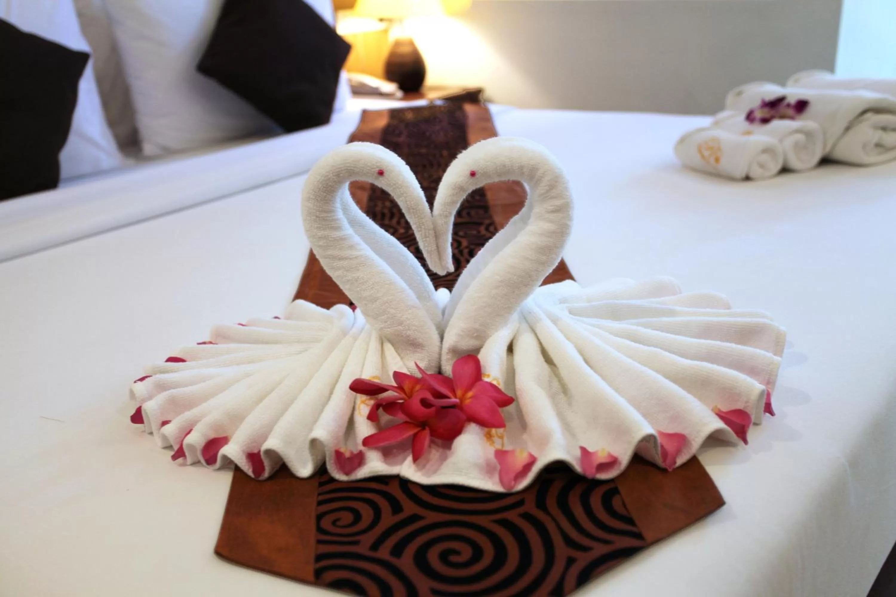 Decorative detail, Bed in Rapeepan Ville Hotel