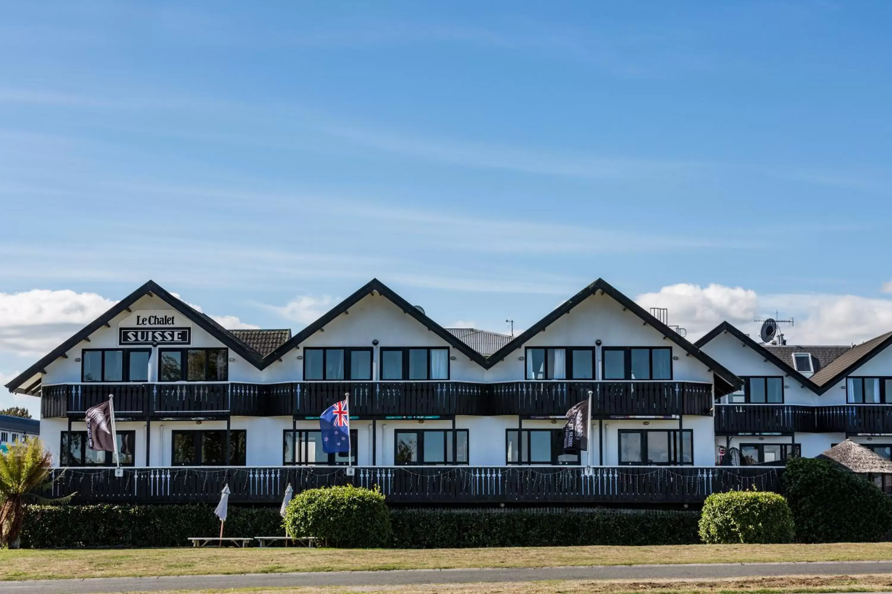 Property building in Le Chalet Suisse Motel Taupo