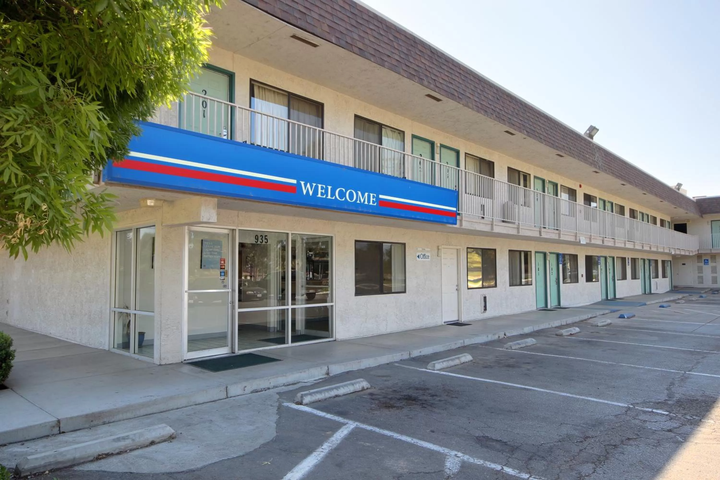 Facade/entrance in Motel 6-Porterville, CA