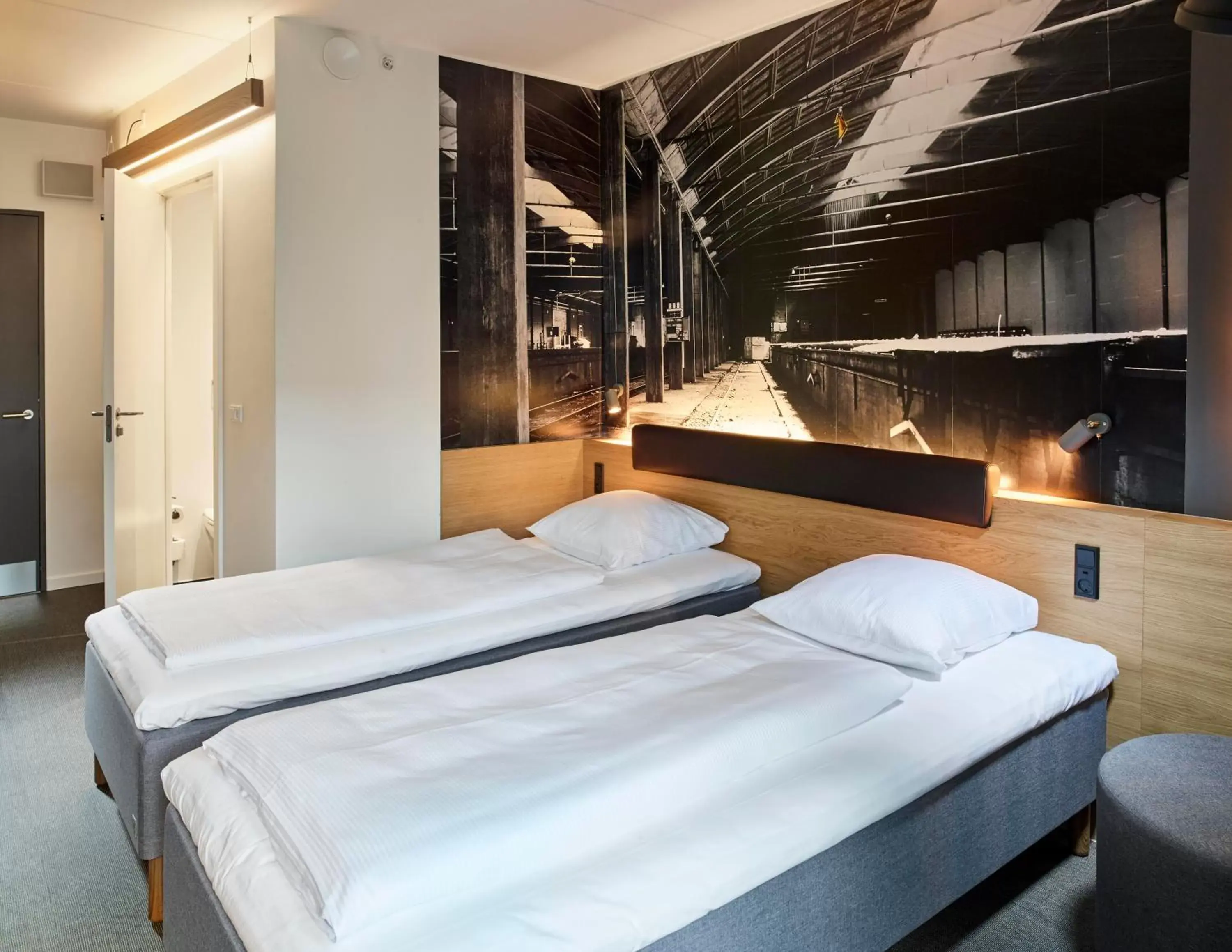 Bed in Zleep Hotel Copenhagen Arena