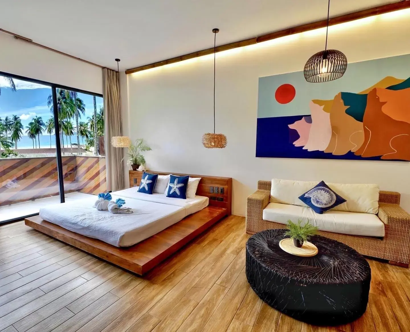 Bed in Nacpan Beach Resort Managed by H Hospitality Group Bed in Nacpan Beach Resort Managed by H Hospitality Group