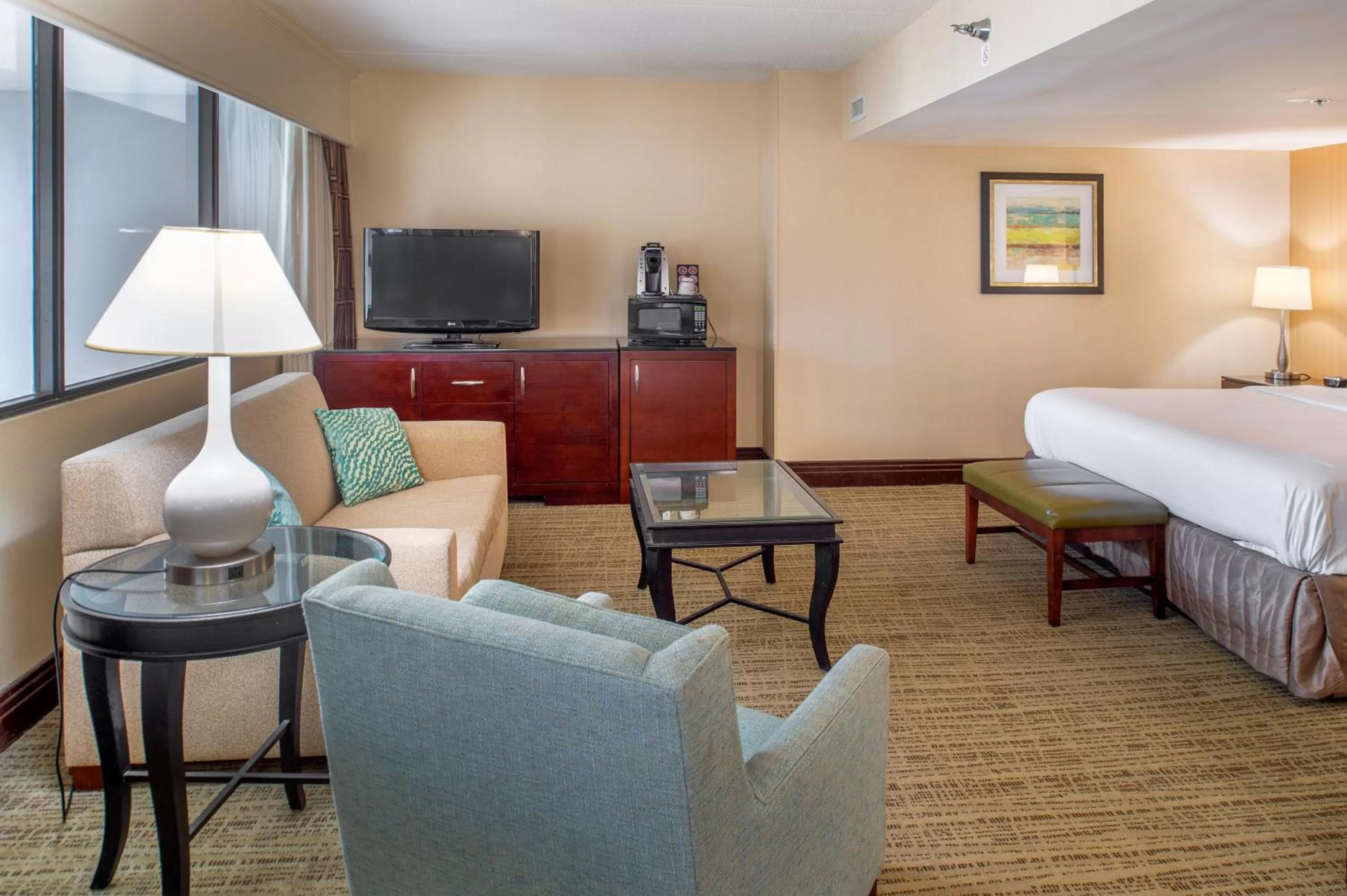 Bed in Crowne Plaza Hotel St. Louis Airport by IHG