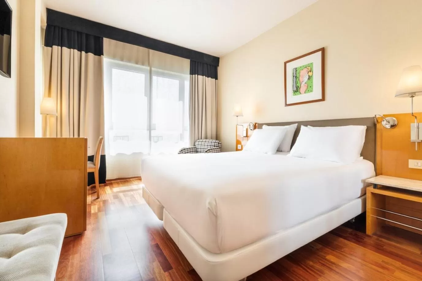 Bed in Eurostars Atlántico