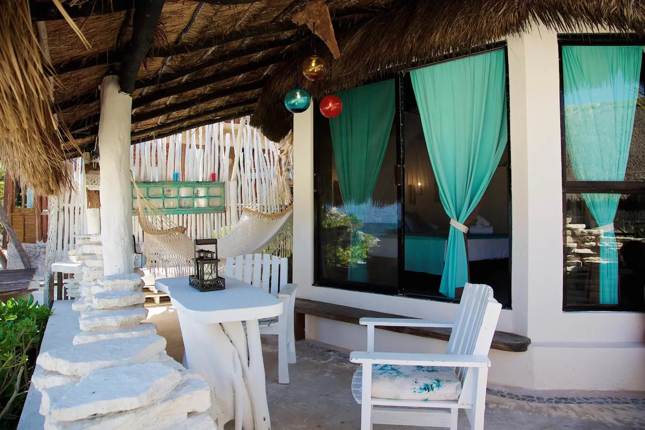 Patio in Punta Piedra Beach Posada