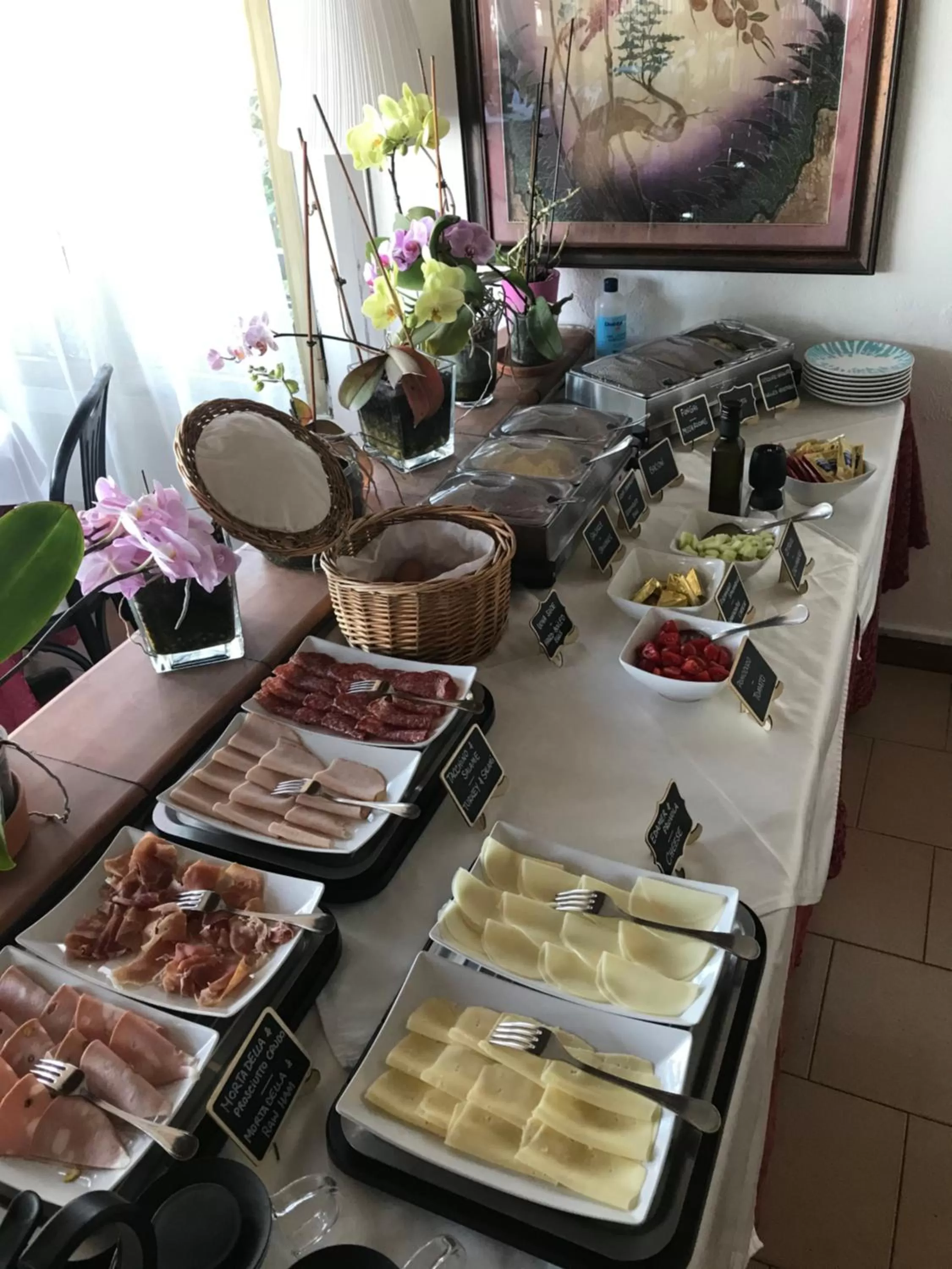 Buffet breakfast in Villa Greta Hotel Rooms & Suites