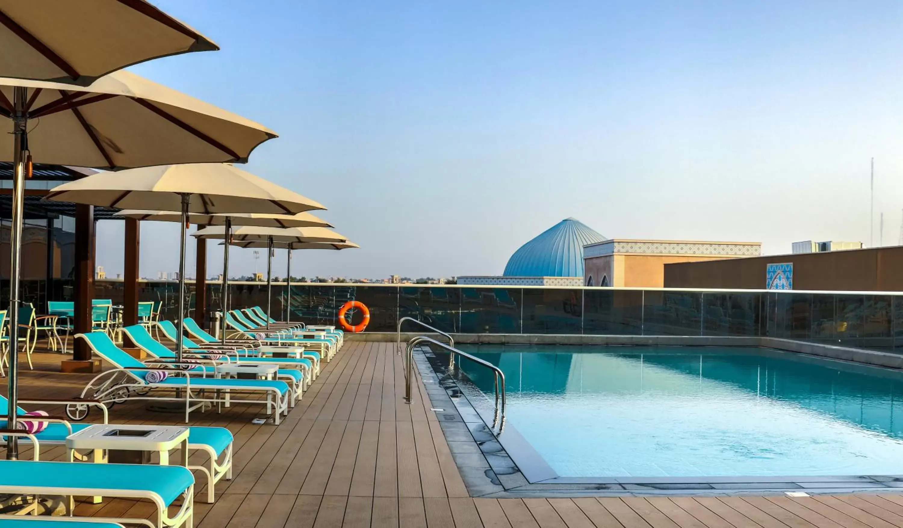 Summer, Swimming Pool in Premier Inn Dubai Ibn Battuta Mall