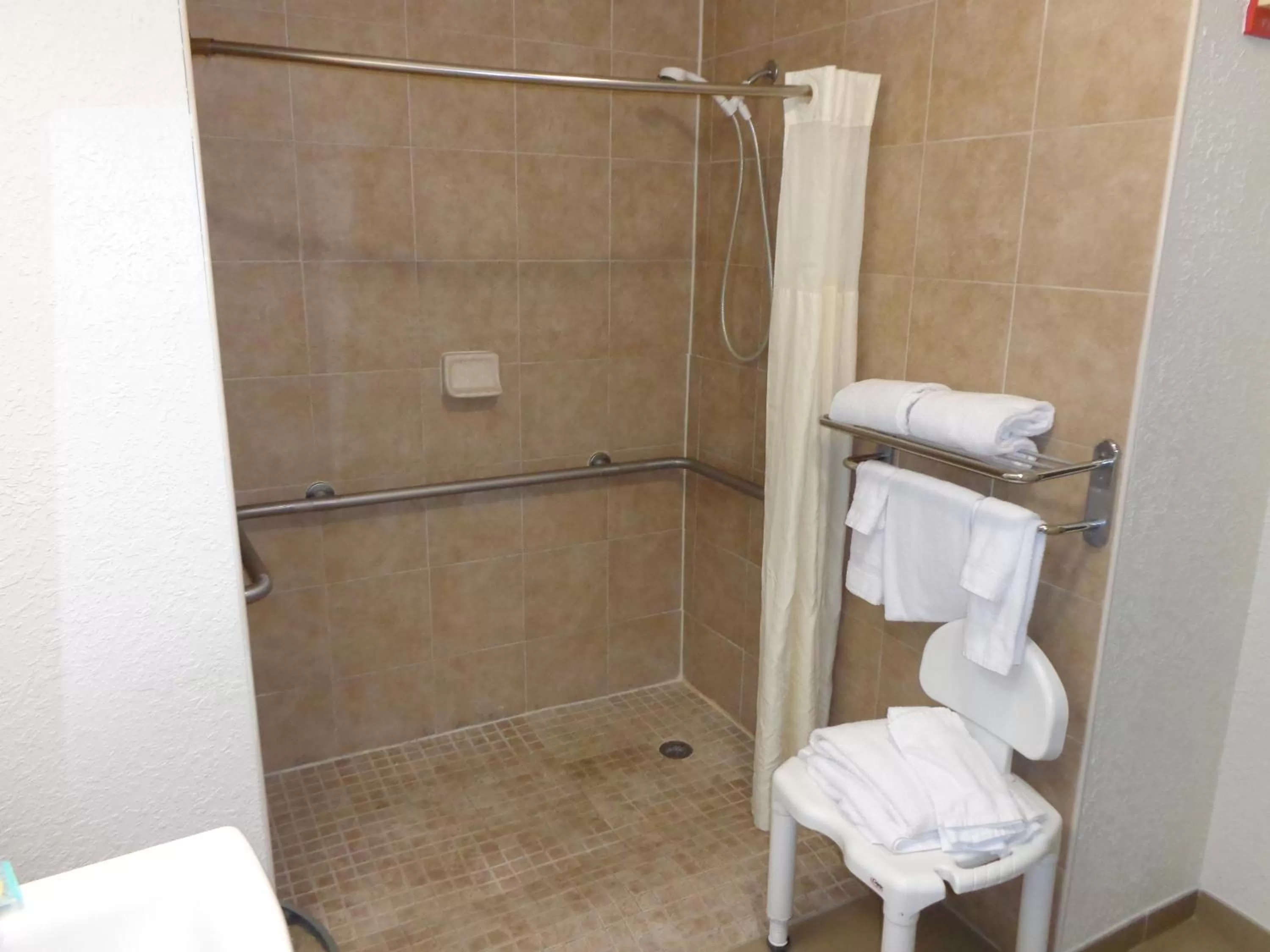 Bathroom in SureStay Plus by Best Western Orlando Lake Buena Vista