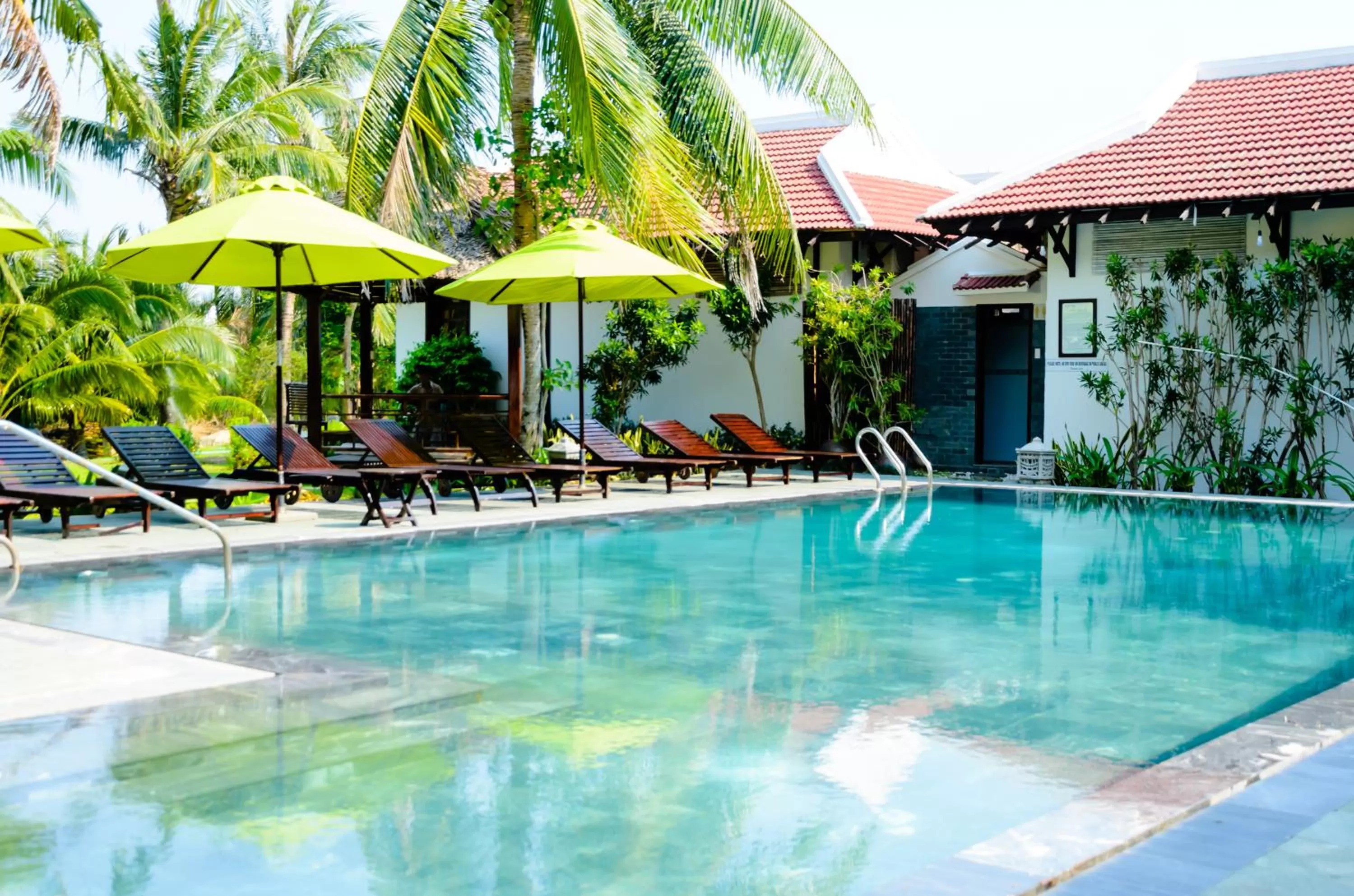 Swimming pool in Riverside Bamboo Resort Hoi An