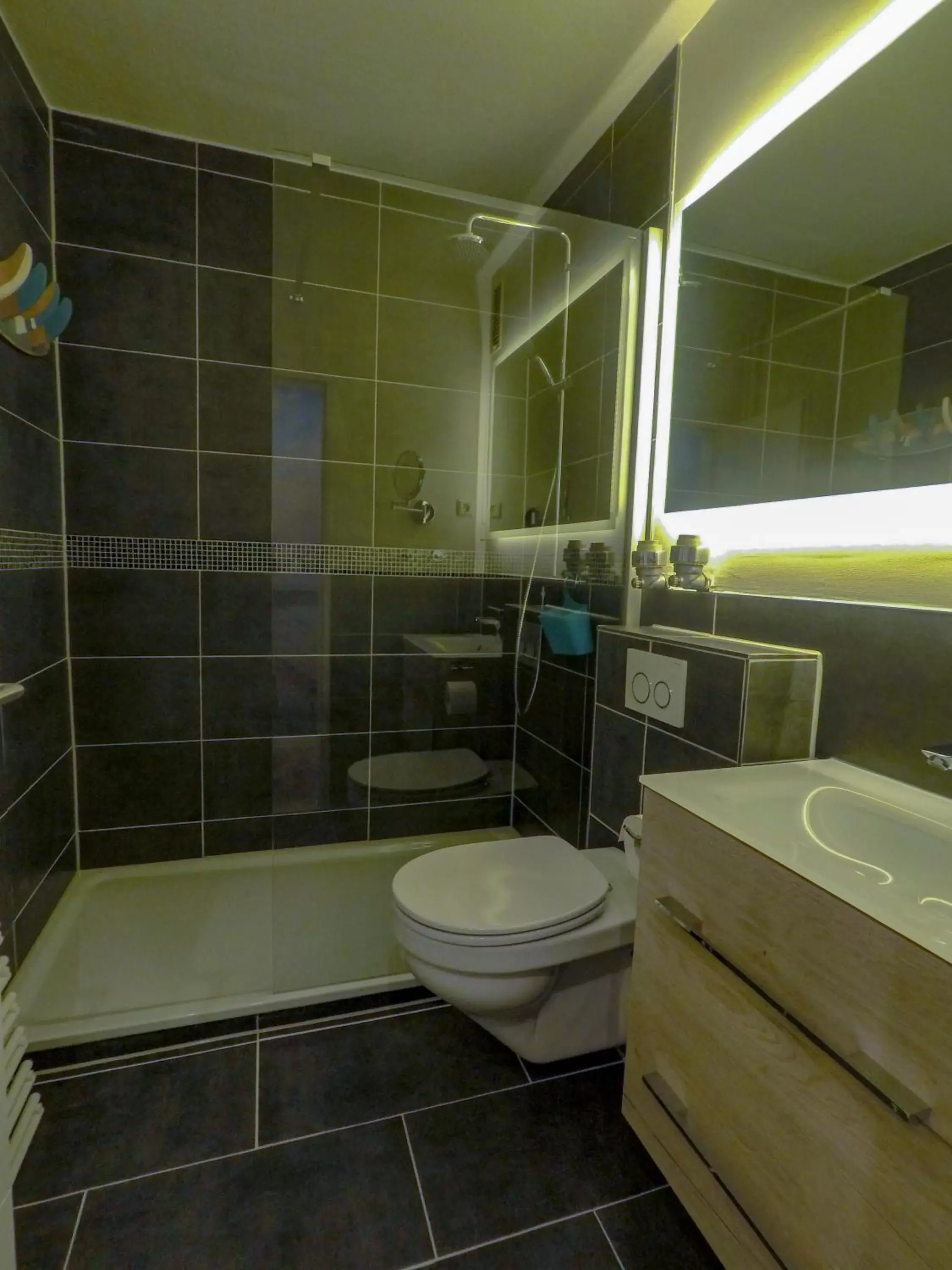 Shower, Bathroom in Hotel Stadt Cuxhaven