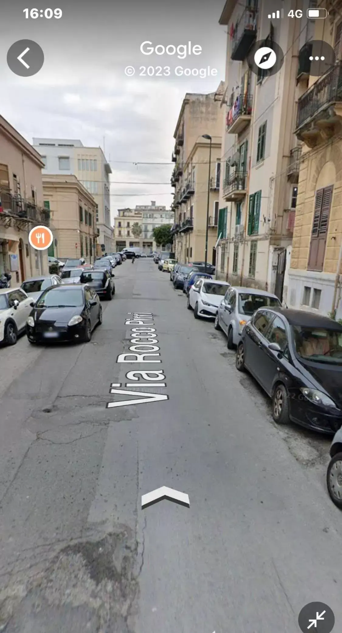 Street view in B&B Palermo Pirri