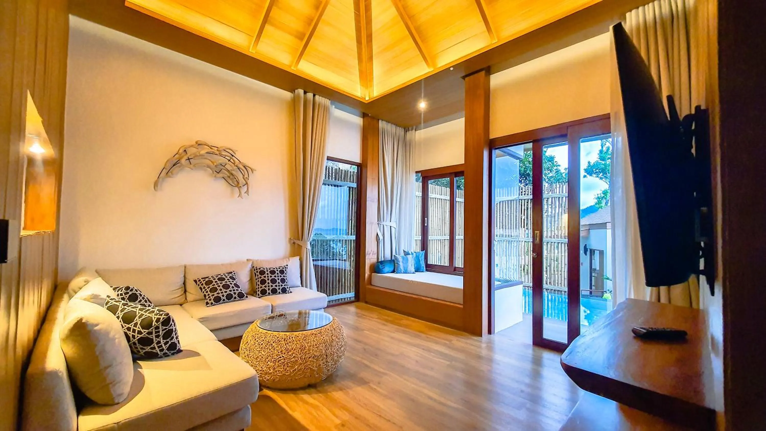 Living room in SINAE Phuket Luxury Hotel