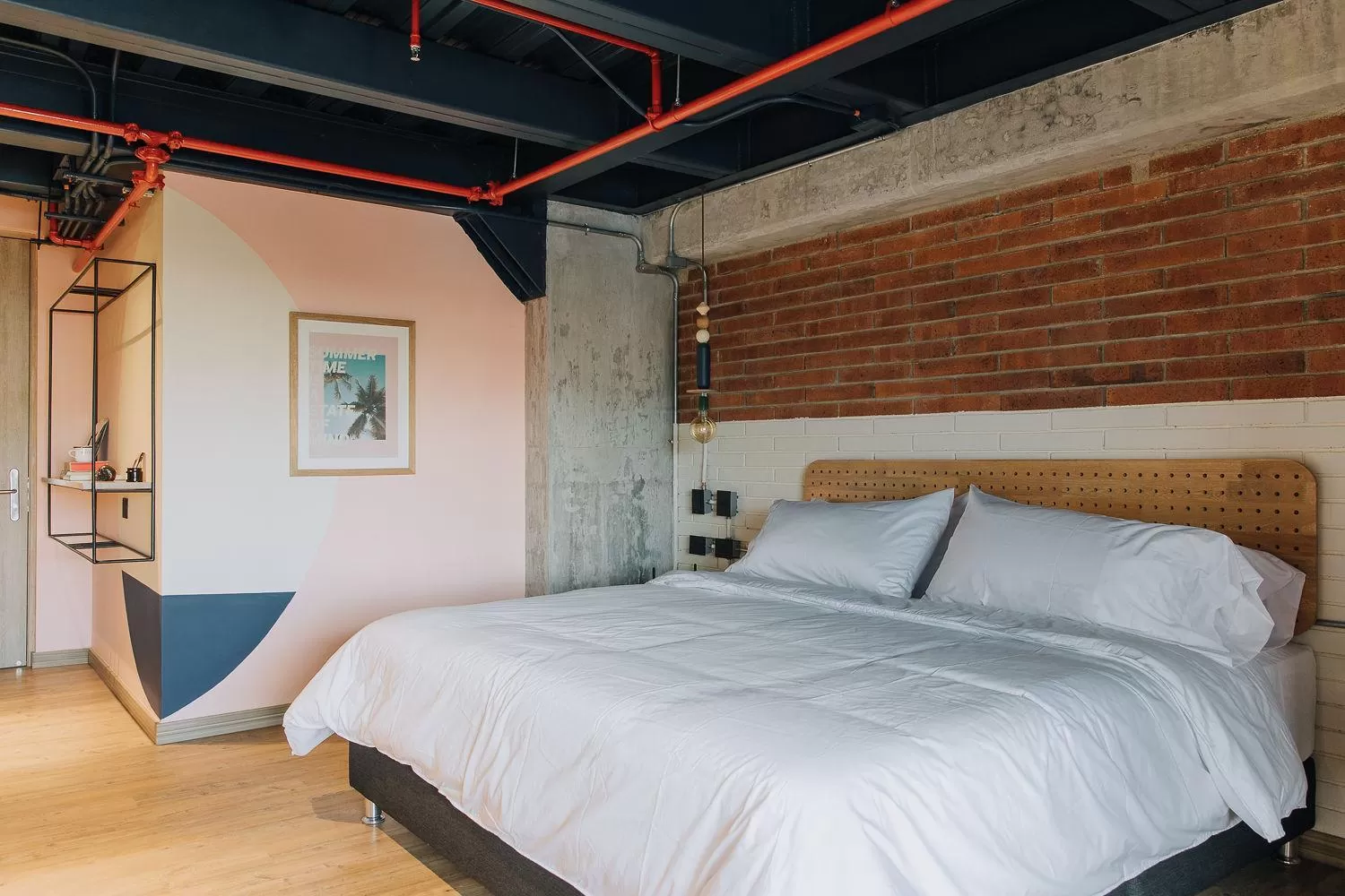 Bed in The Somos Beats Hotel & Rooftop