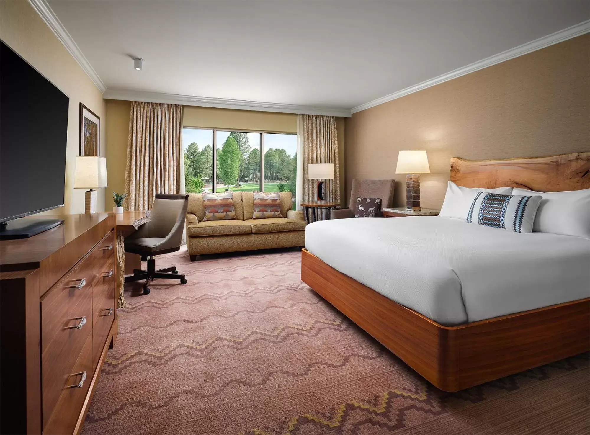 Bed in Little America Hotel Flagstaff