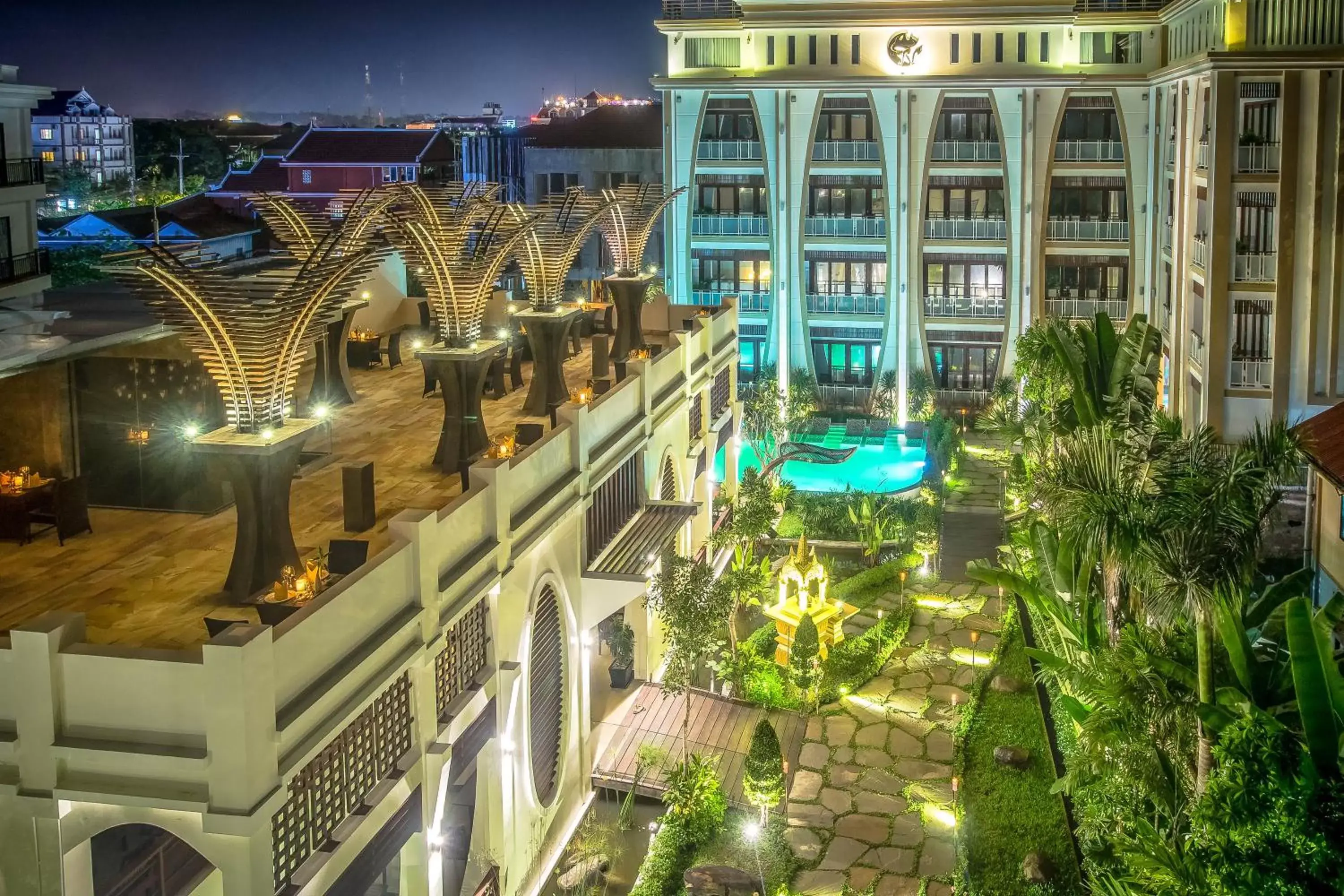 Landmark view, Pool View in The Night Hotel