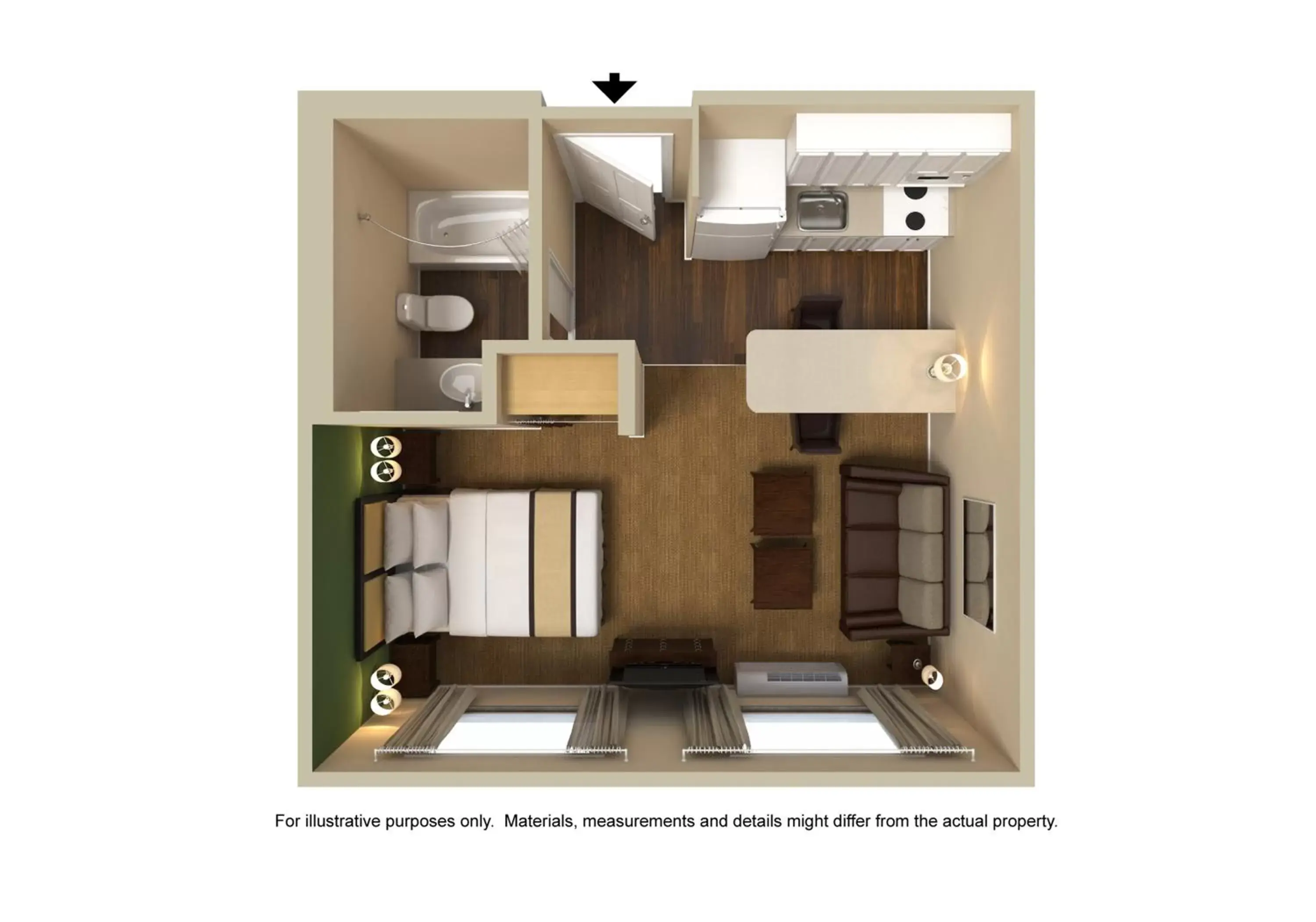 Floor Plan in Extended Stay America Suites - Cincinnati - Blue Ash - Reed Hartman