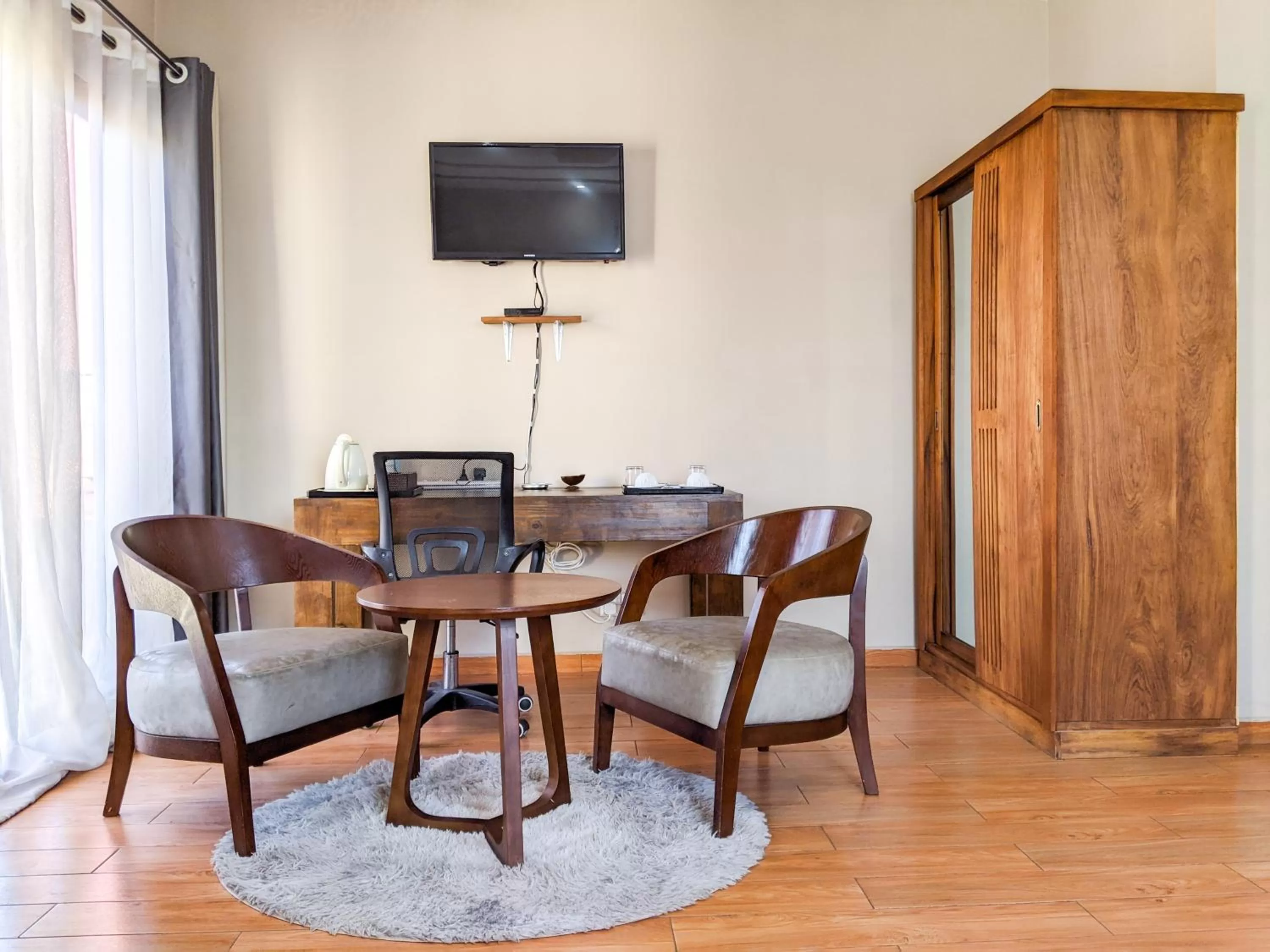 Seating area in Valiha Hotel Antananarivo