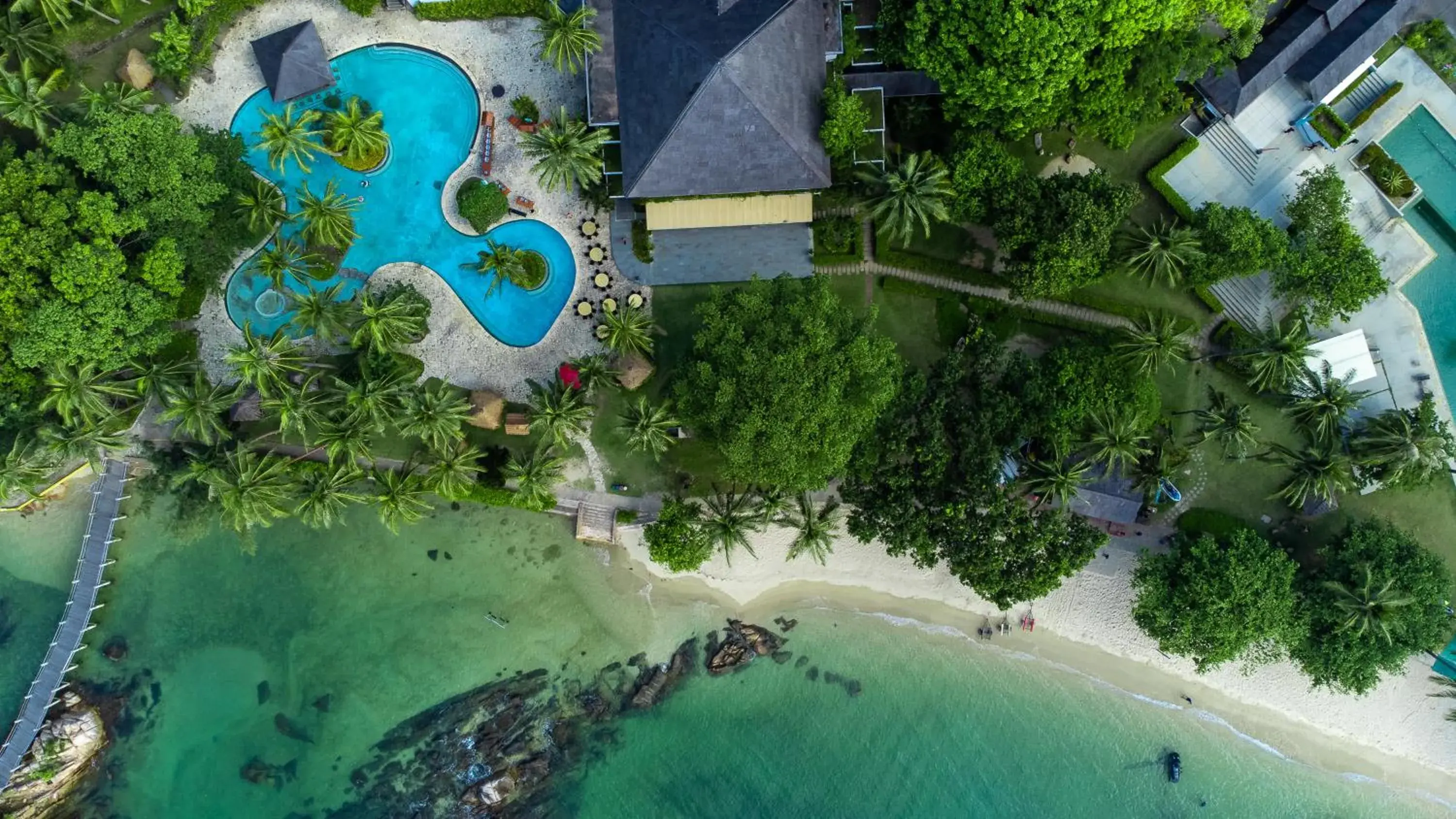 Beach, Bird's-eye View in Turi Beach Resort