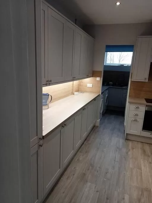 Kitchen or kitchenette, Bathroom in Private rooms with breakfast in Bishop Auckland