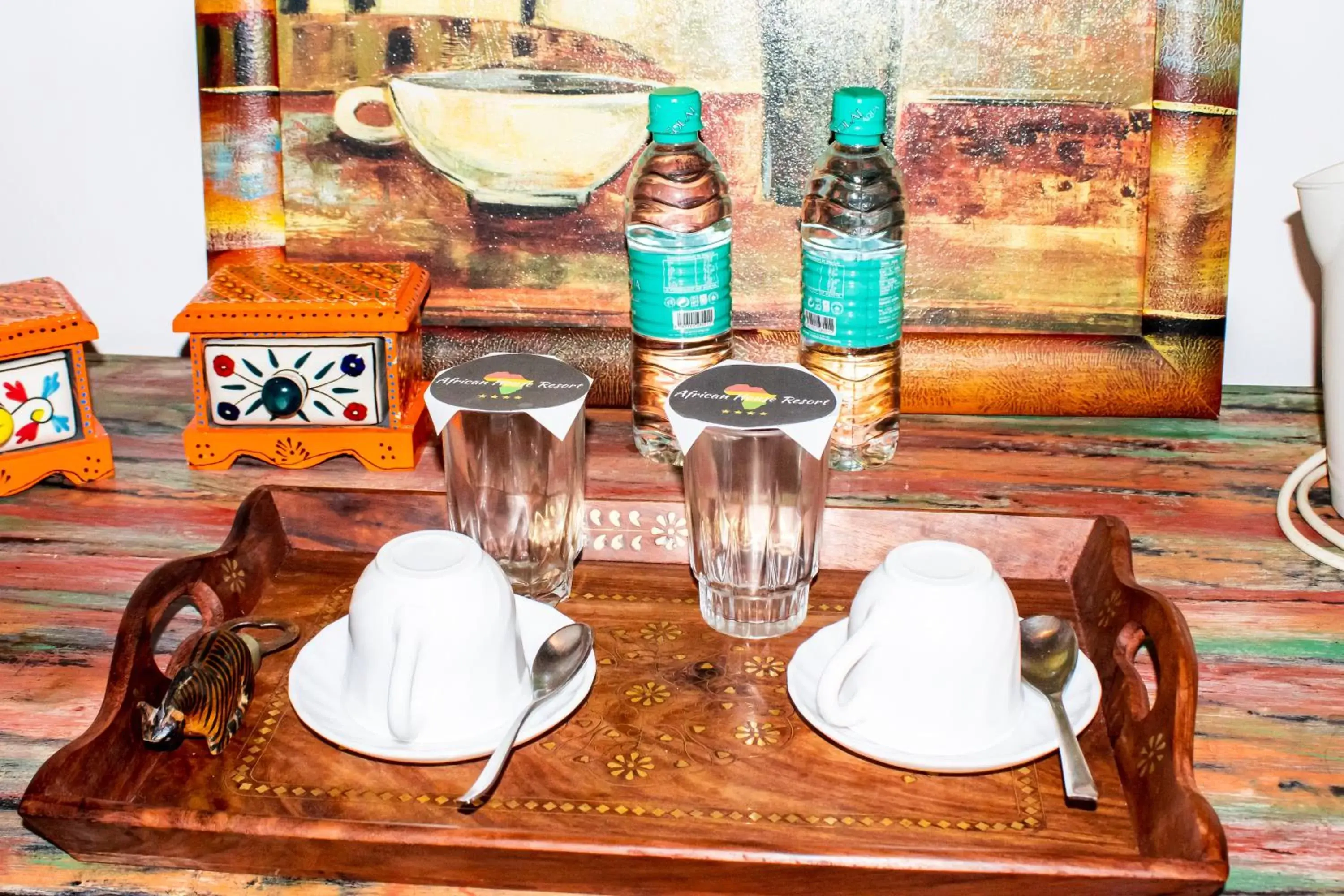 Coffee/tea facilities in African House Resort
