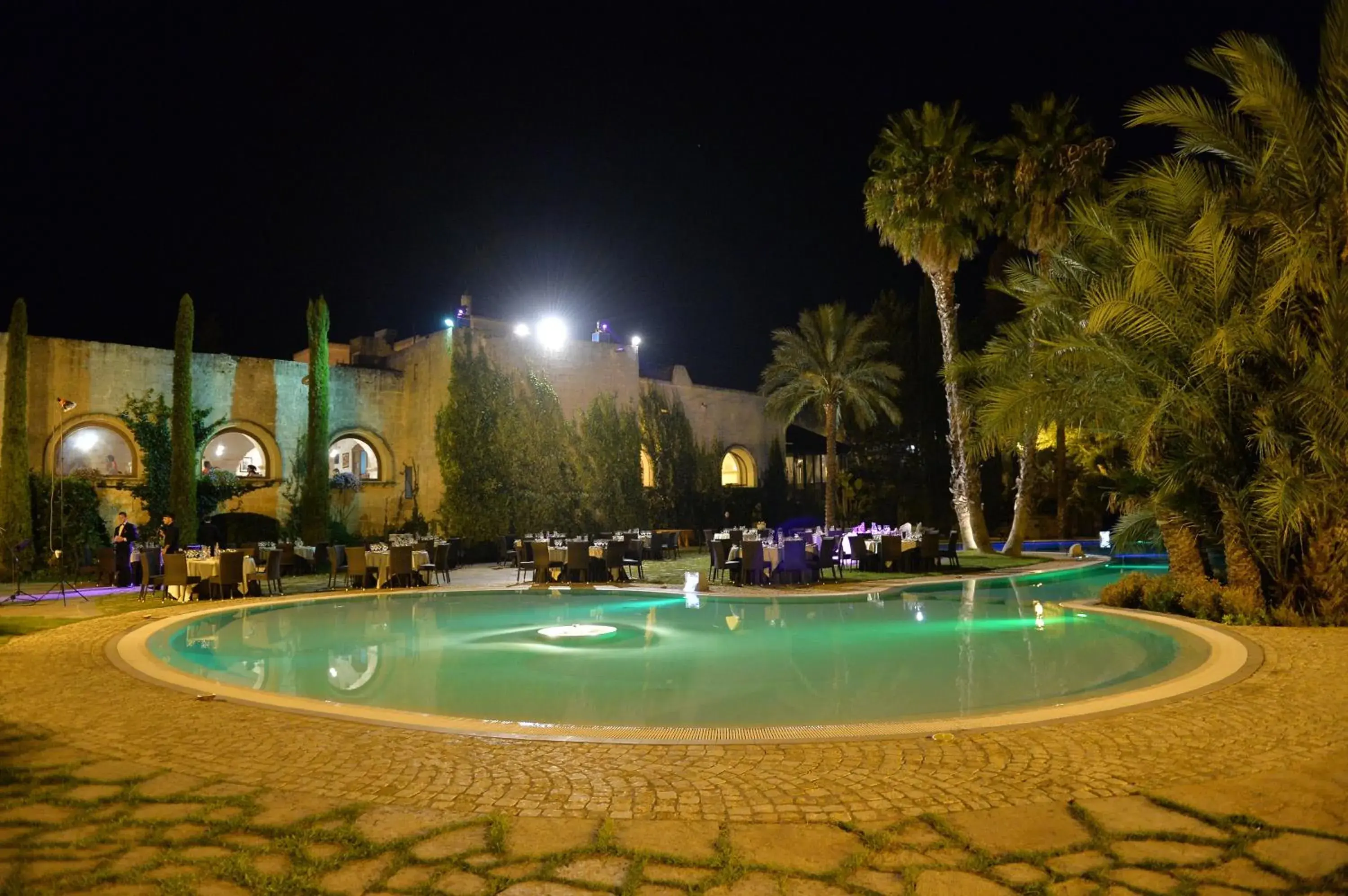 Night, Swimming Pool in Relais Reggia Domizia
