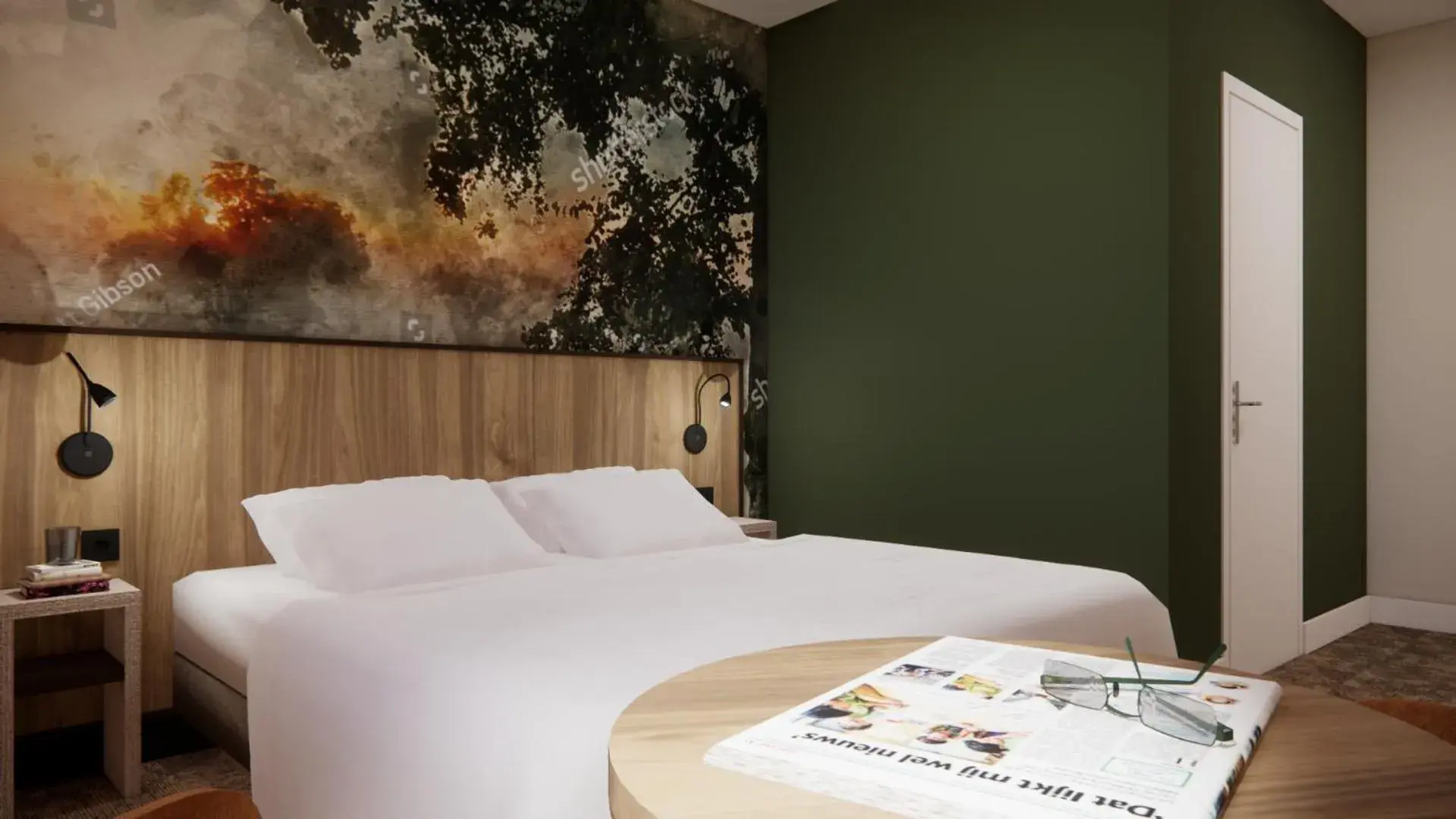 Bed in Fletcher Hotel-Restaurant Langewold