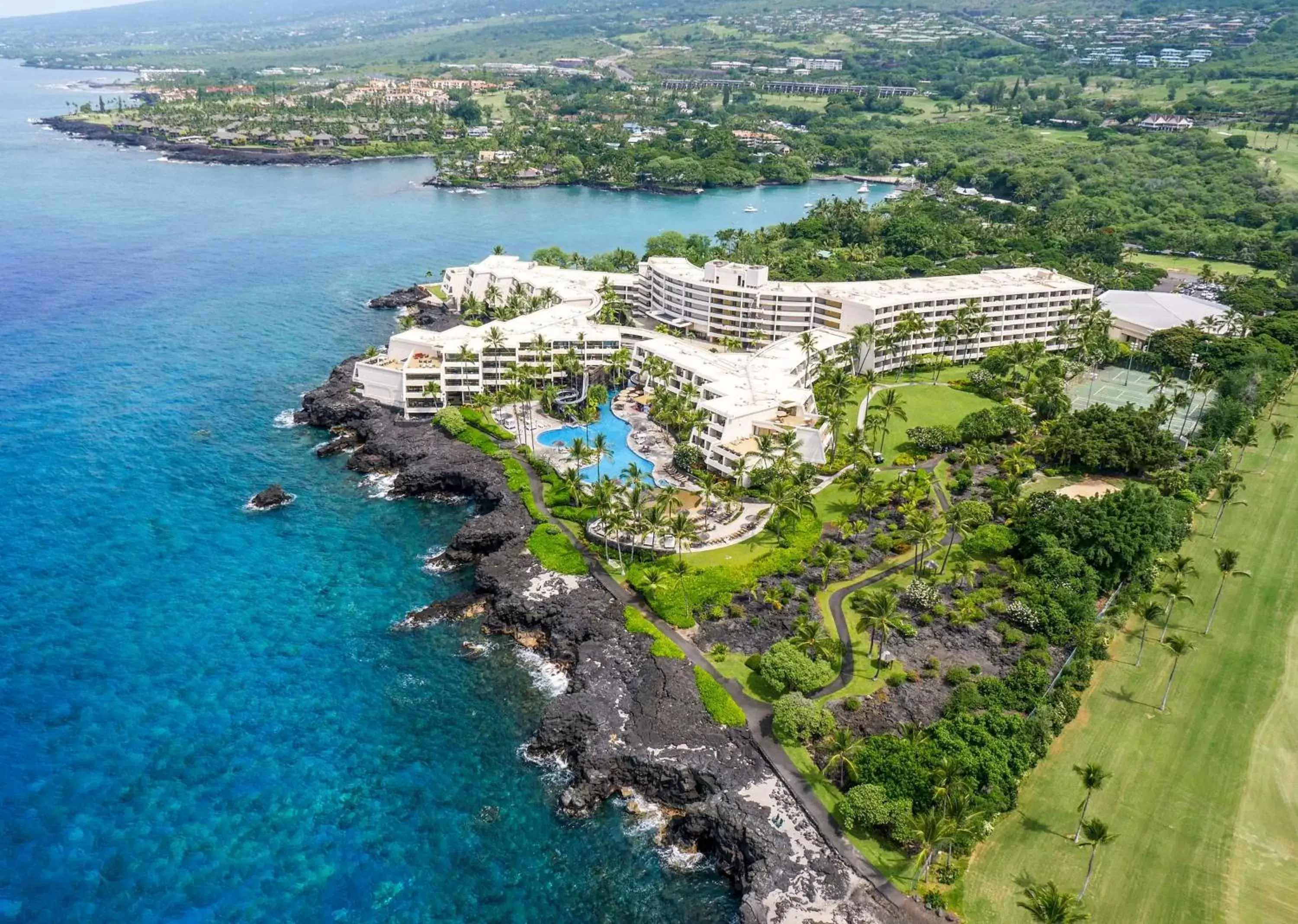 Property building, Bird's-eye View in Outrigger Kona Resort and Spa