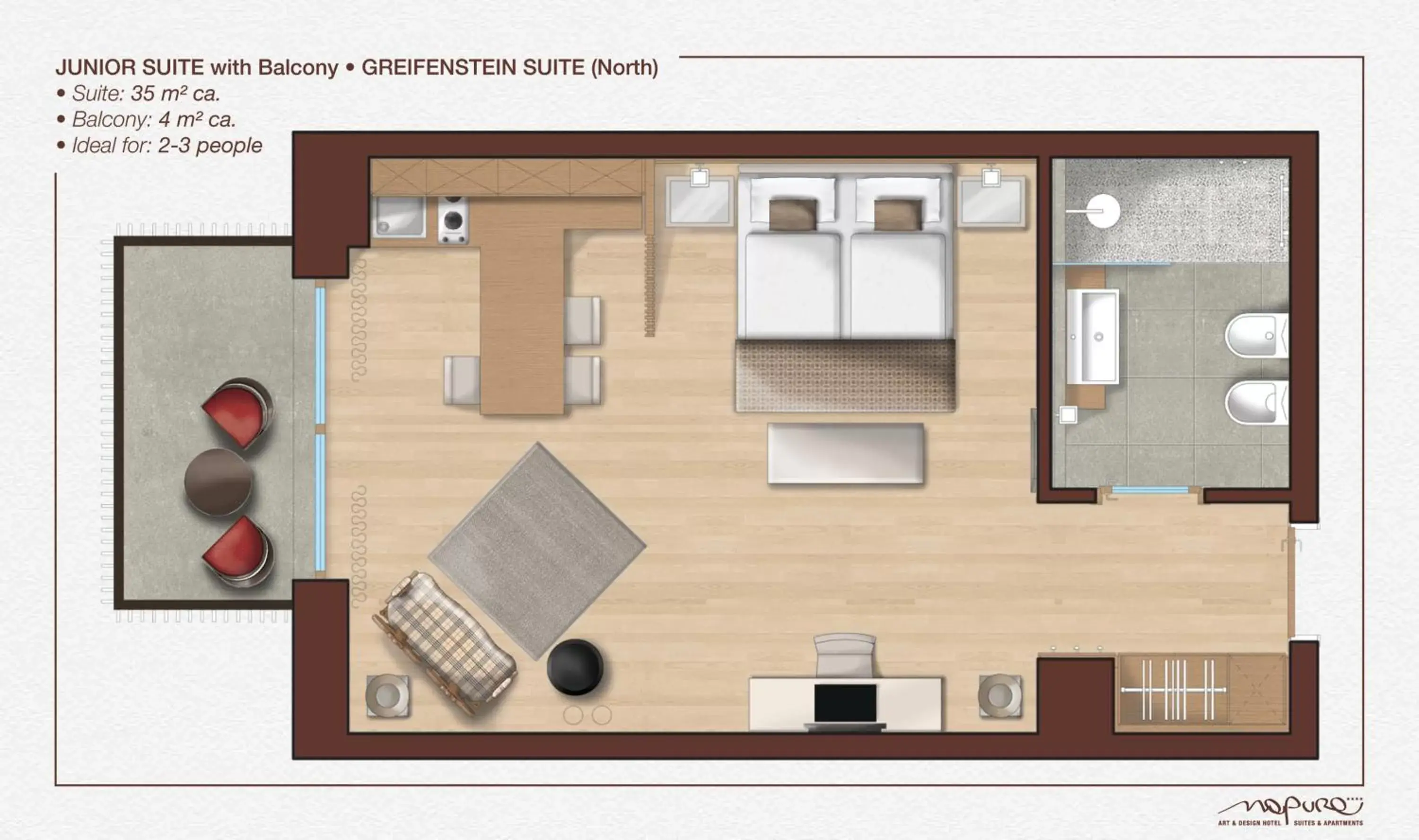 Floor Plan in Art & Design Hotel Napura