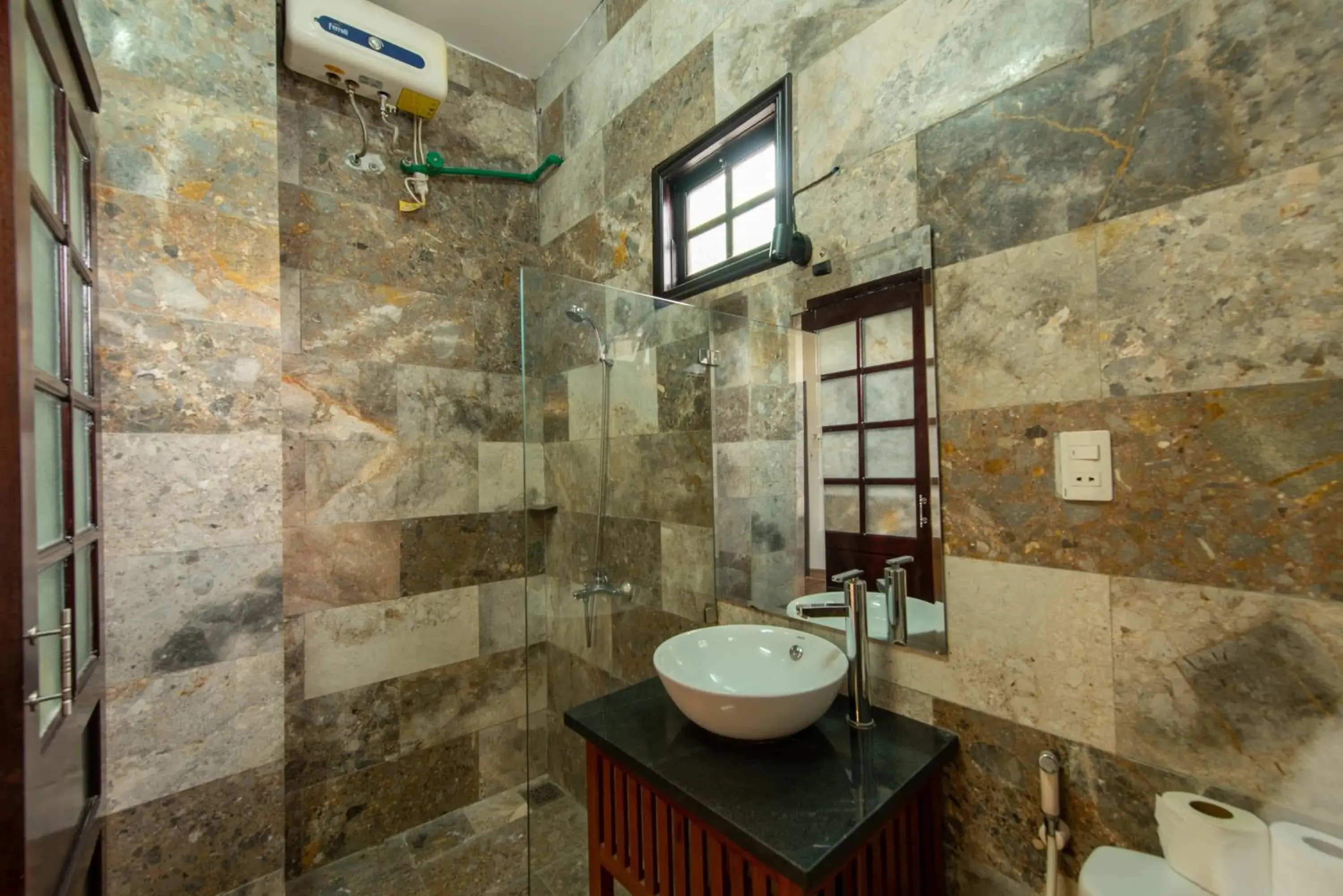 Bathroom in Thien Tan Villa with Private Pool