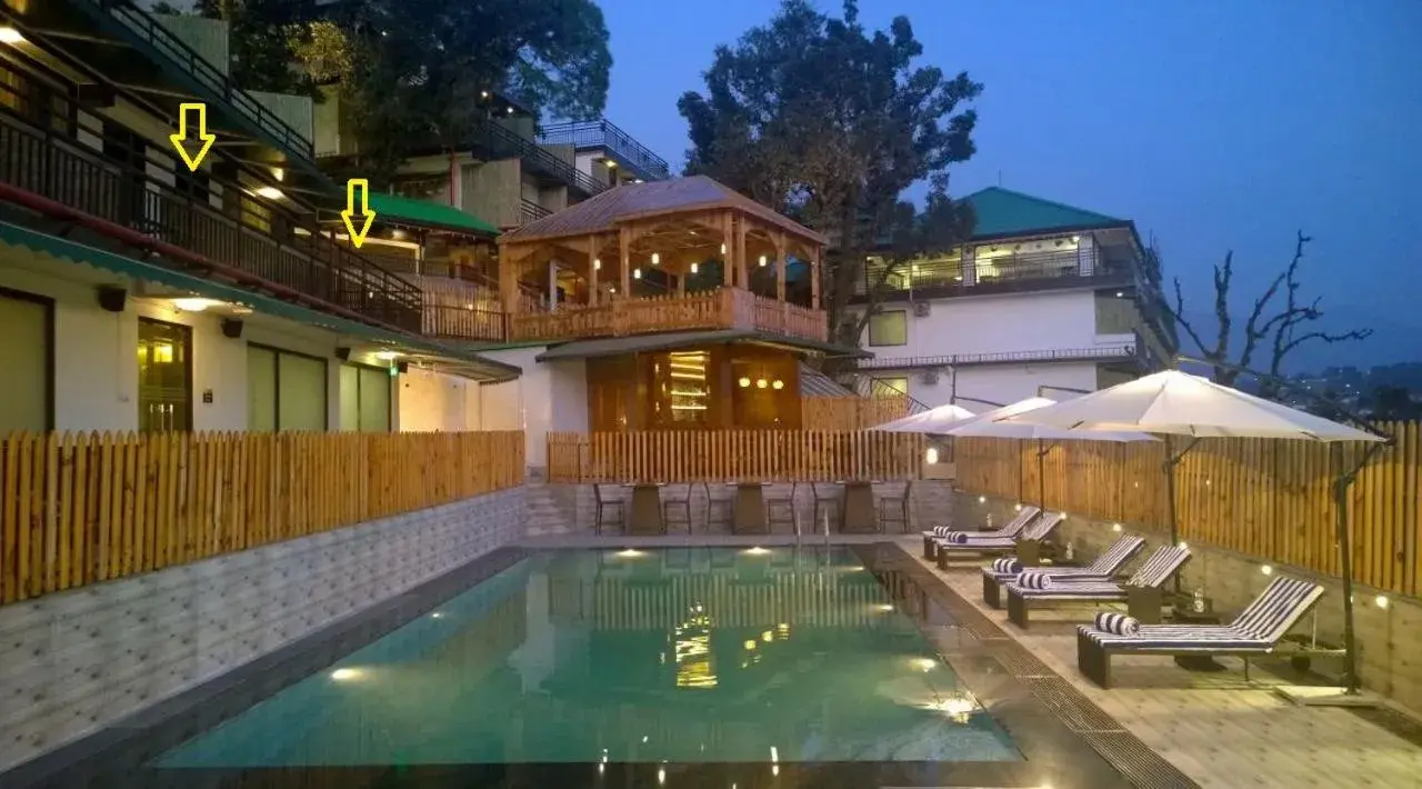 Night, Swimming Pool in Fortune Park Moksha, Mcleod Ganj - Member ITC's Hotel Group