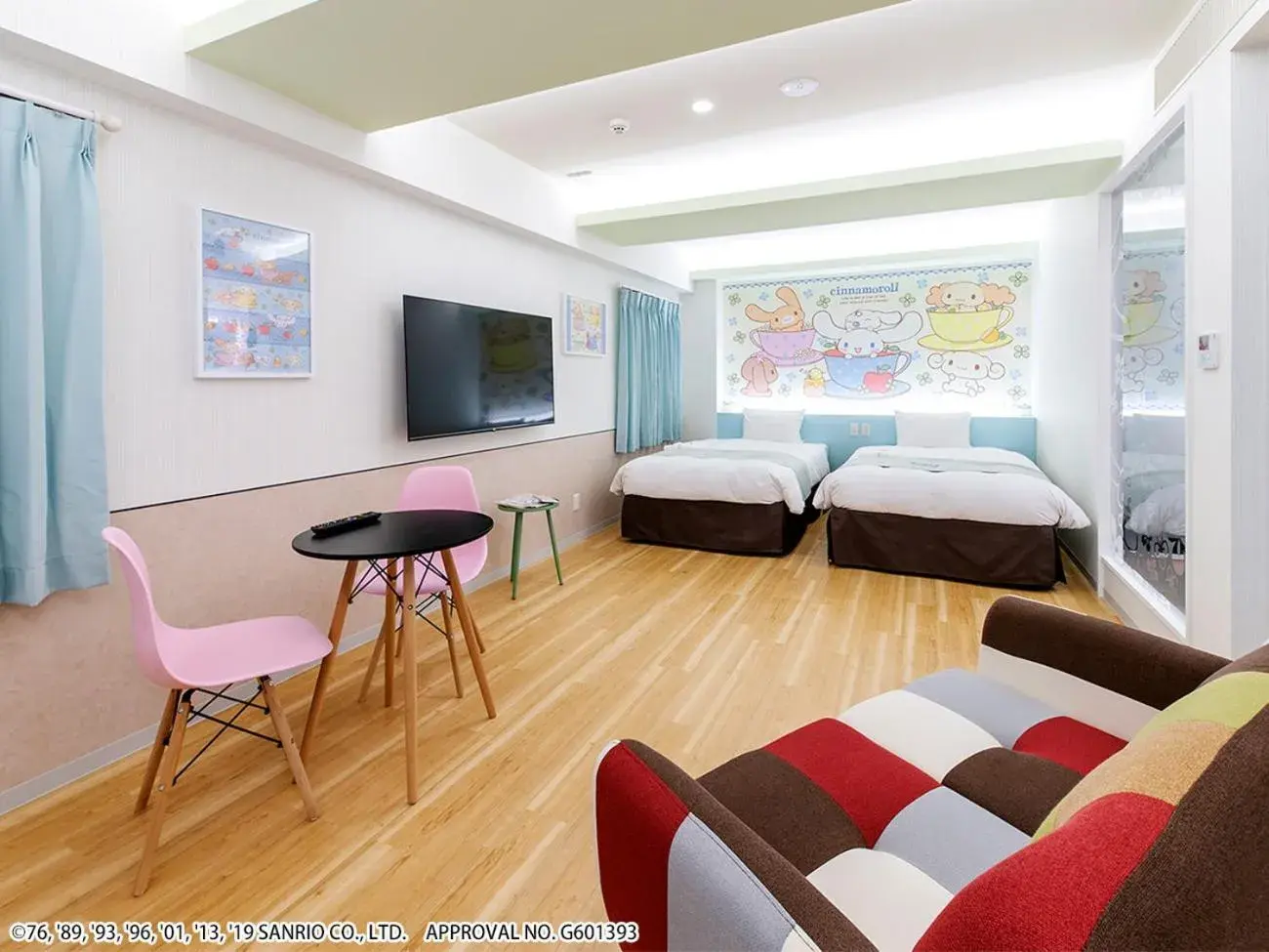 Living room in Hotel Okinawa With Sanrio Characters